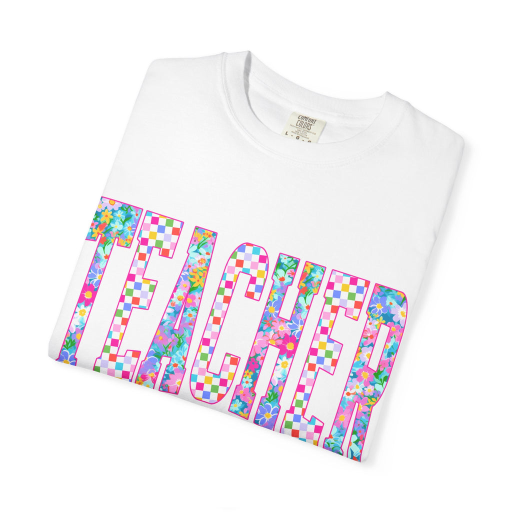 Teacher Floral Comfort Colors T-Shirt