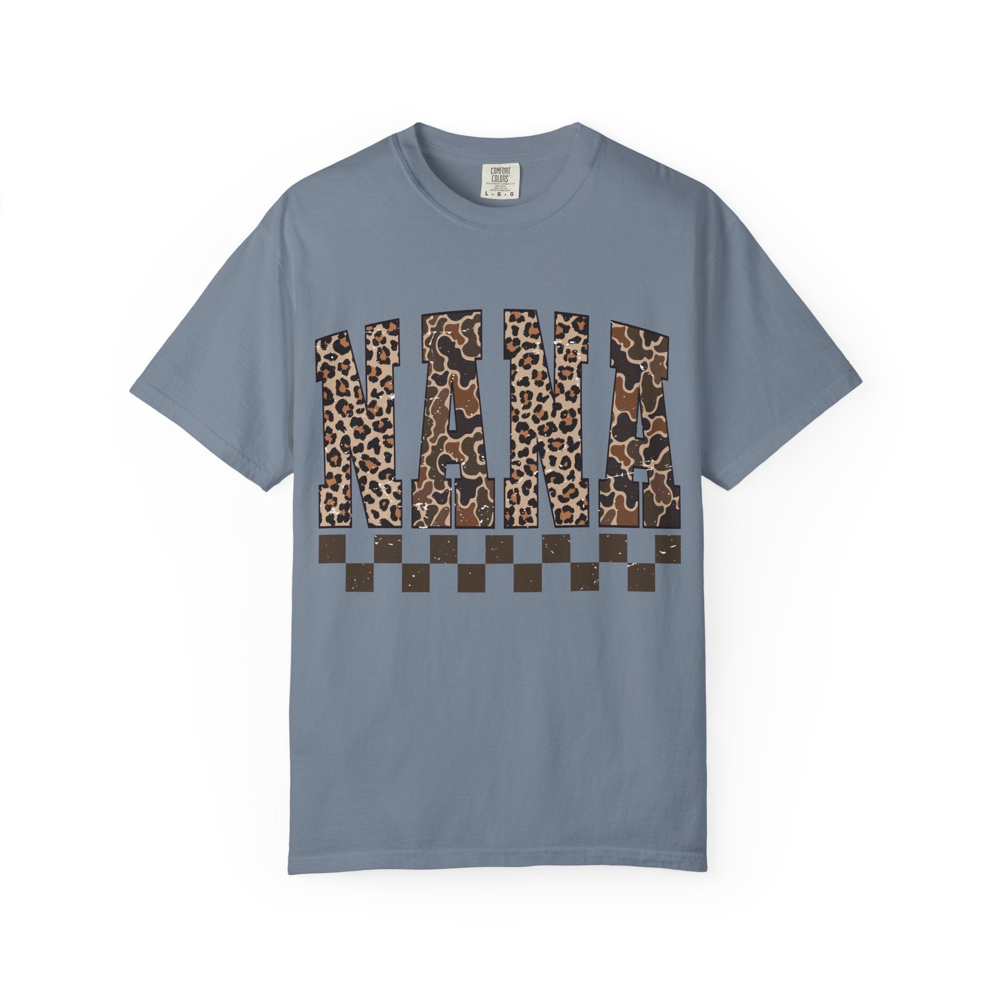Nana Leopard-Checkered Print T-Shirt