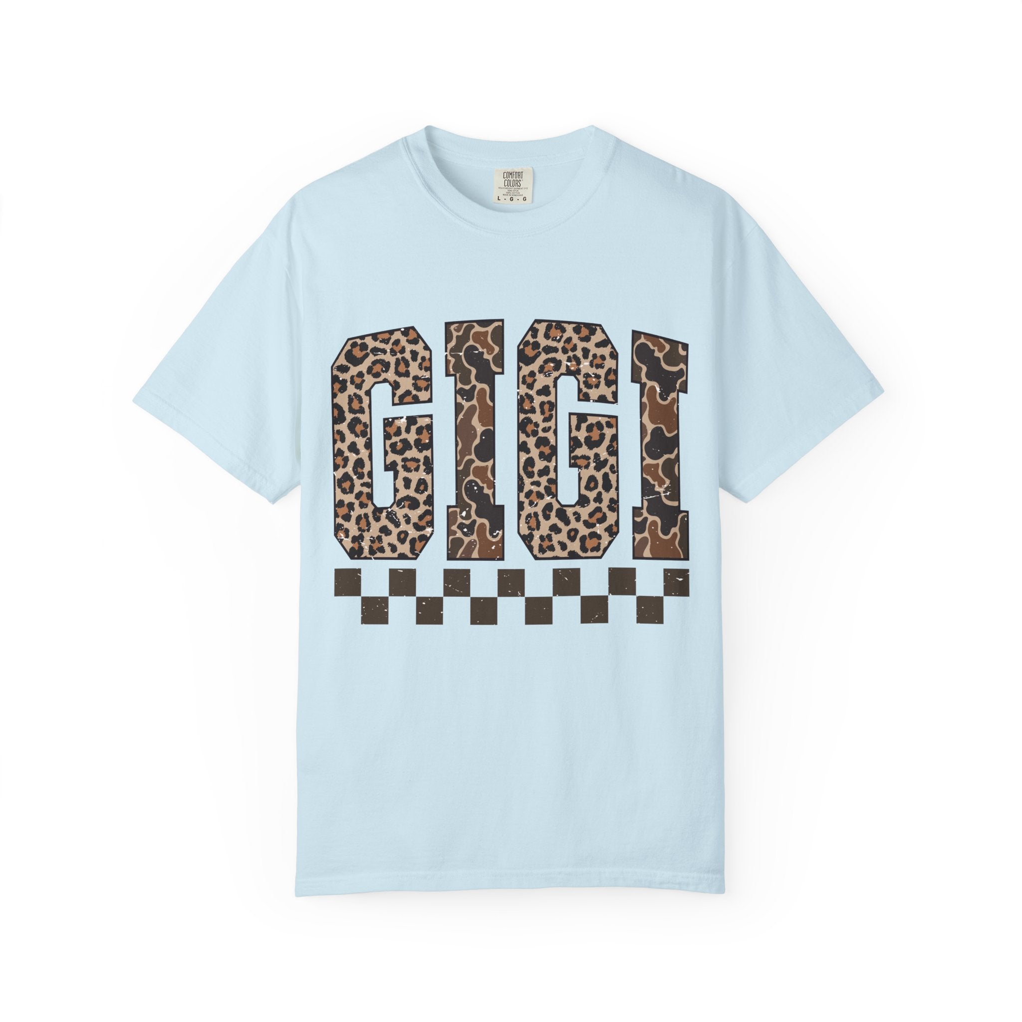 GIGI  Leopard-Checkered Print T-Shirt