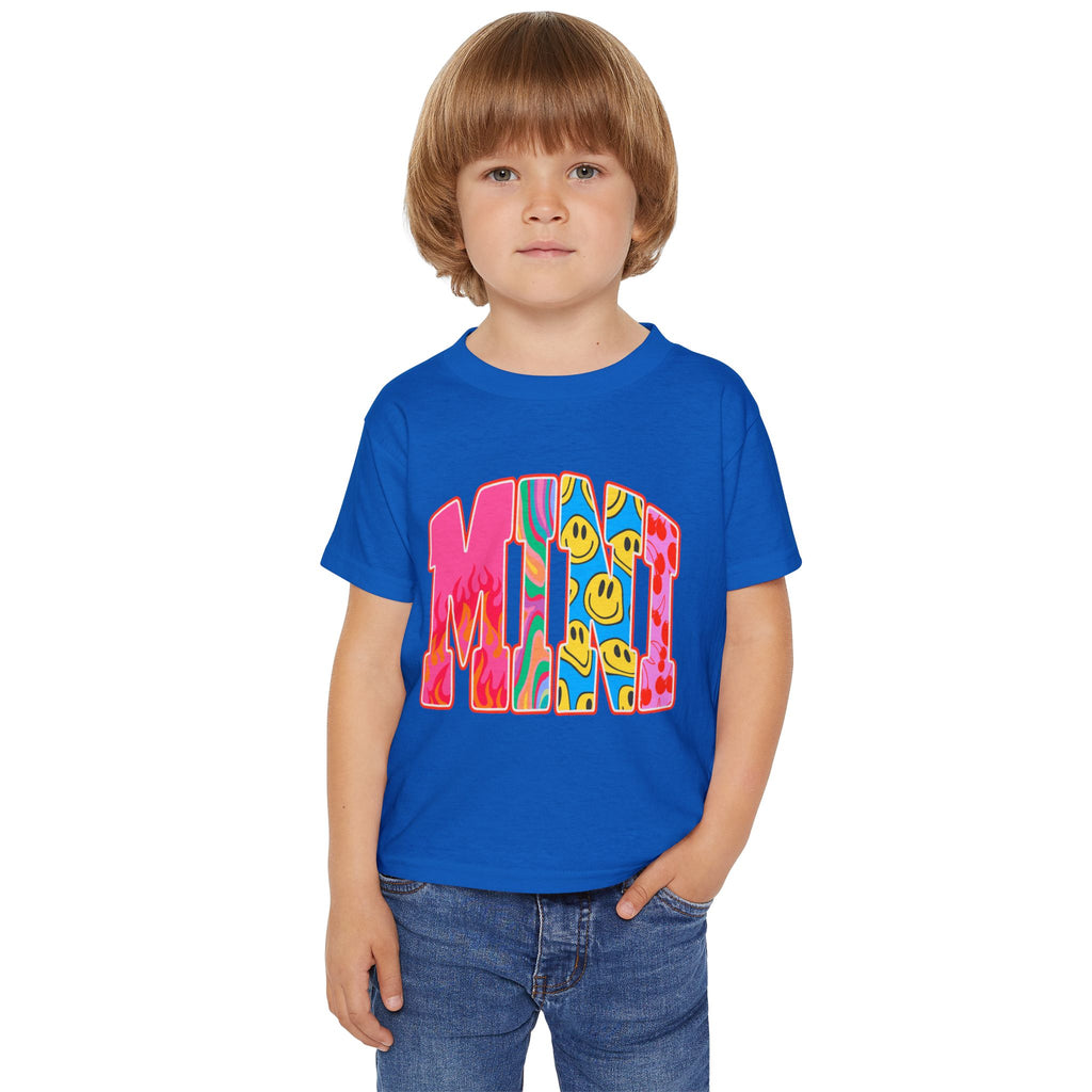 Toddler T‑Shirt — "MINI"  Smiley Retro Graphic