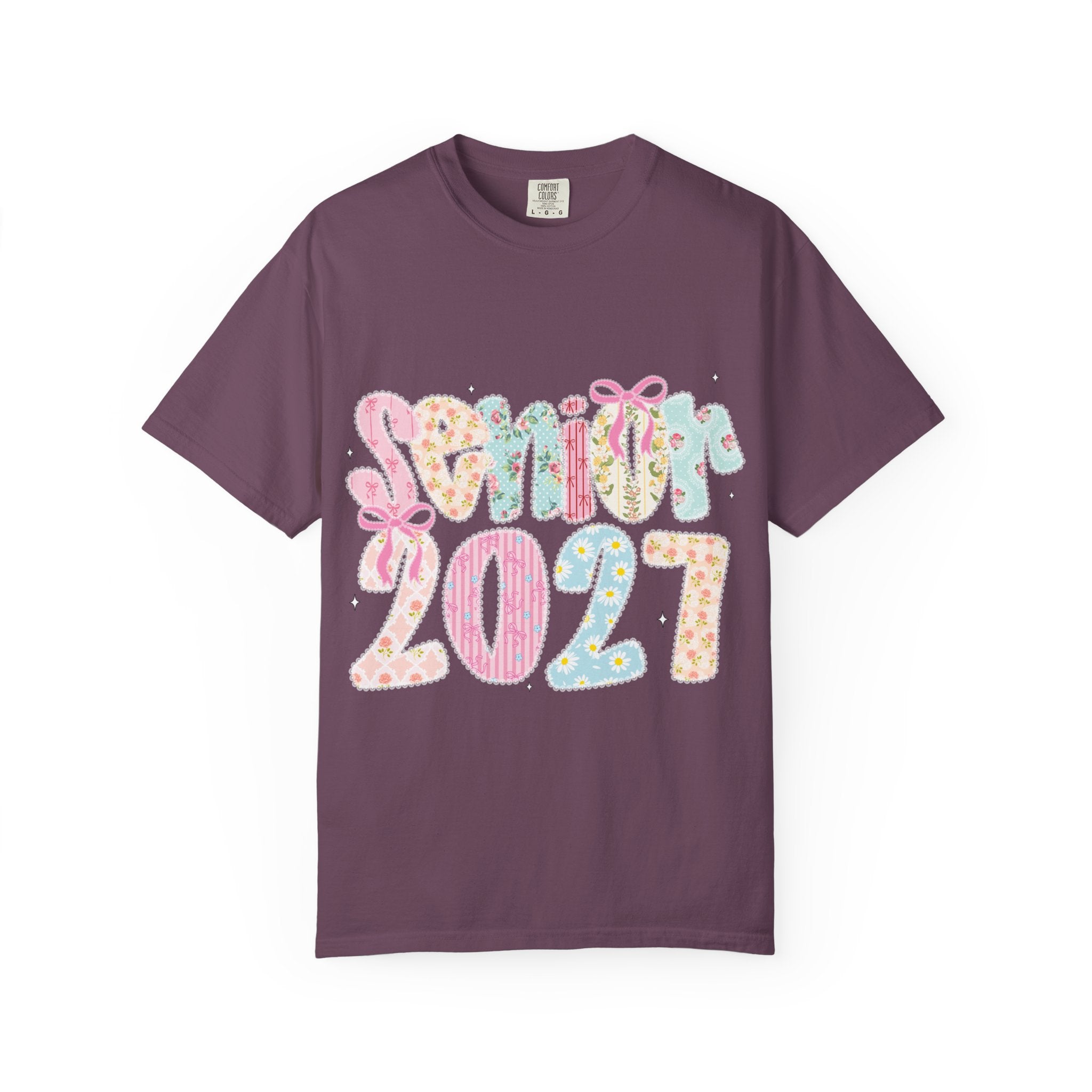 Pastel Floral 'Senior 2027' Graphic Tee