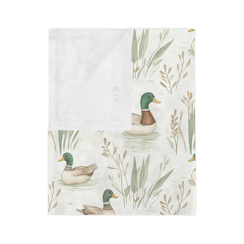 Duck Pattern Velveteen Microfiber Blanket