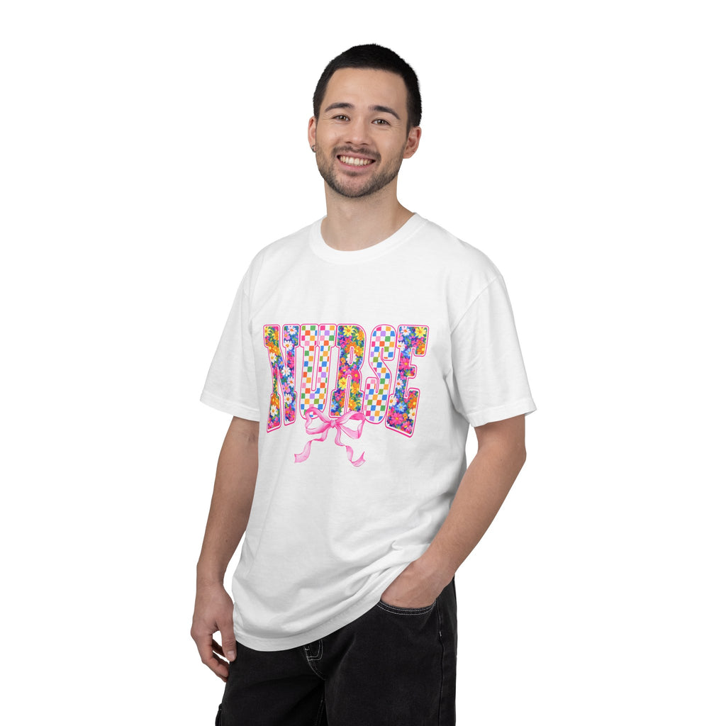"NURSE" Floral Graphic T-Shirt