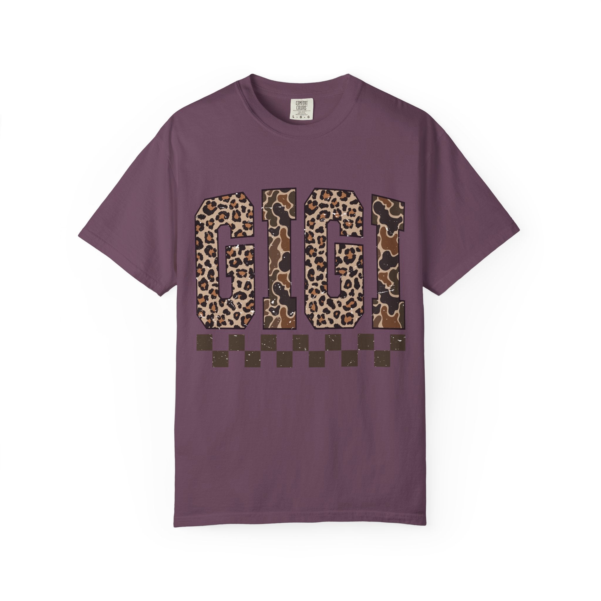GIGI  Leopard-Checkered Print T-Shirt