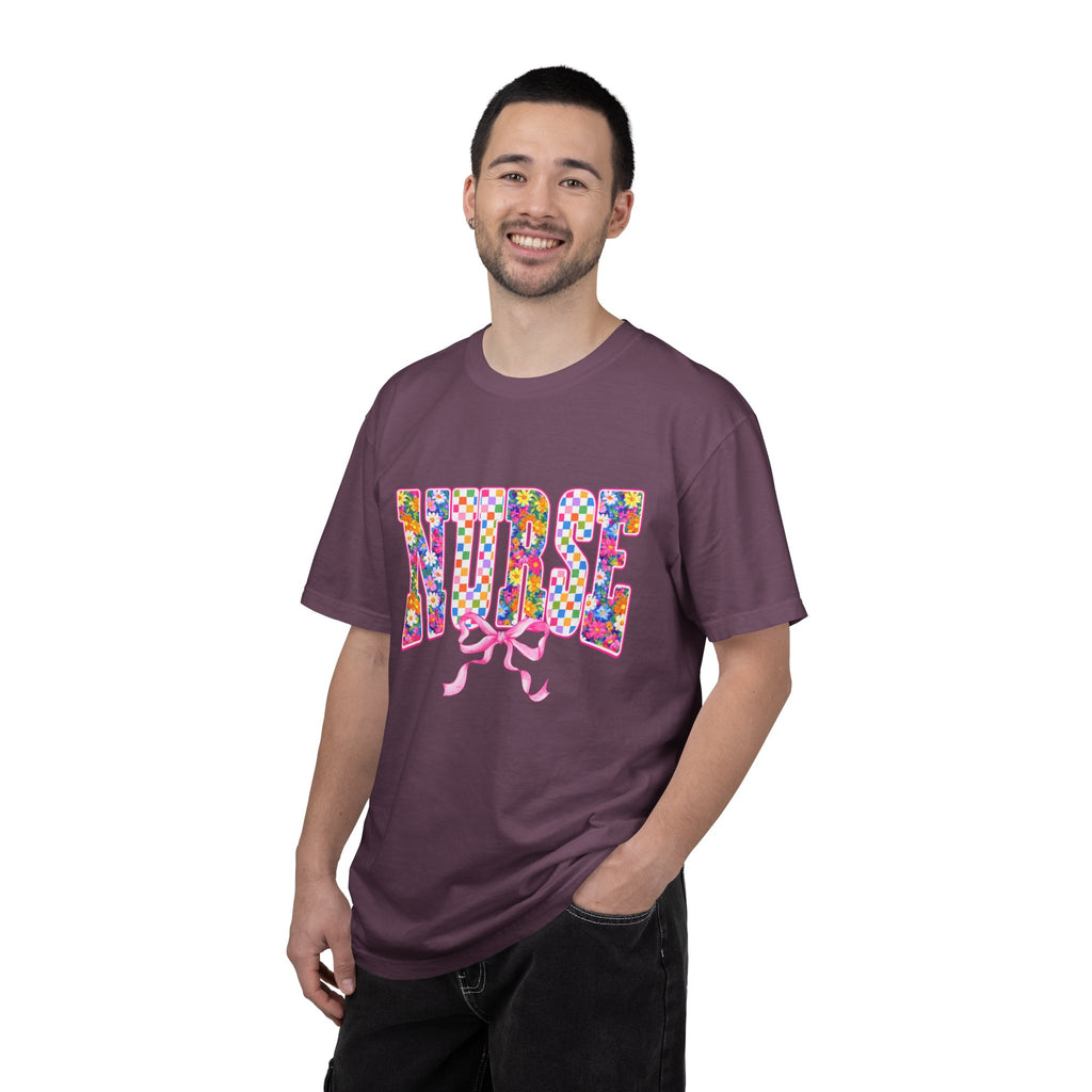 "NURSE" Floral Graphic T-Shirt