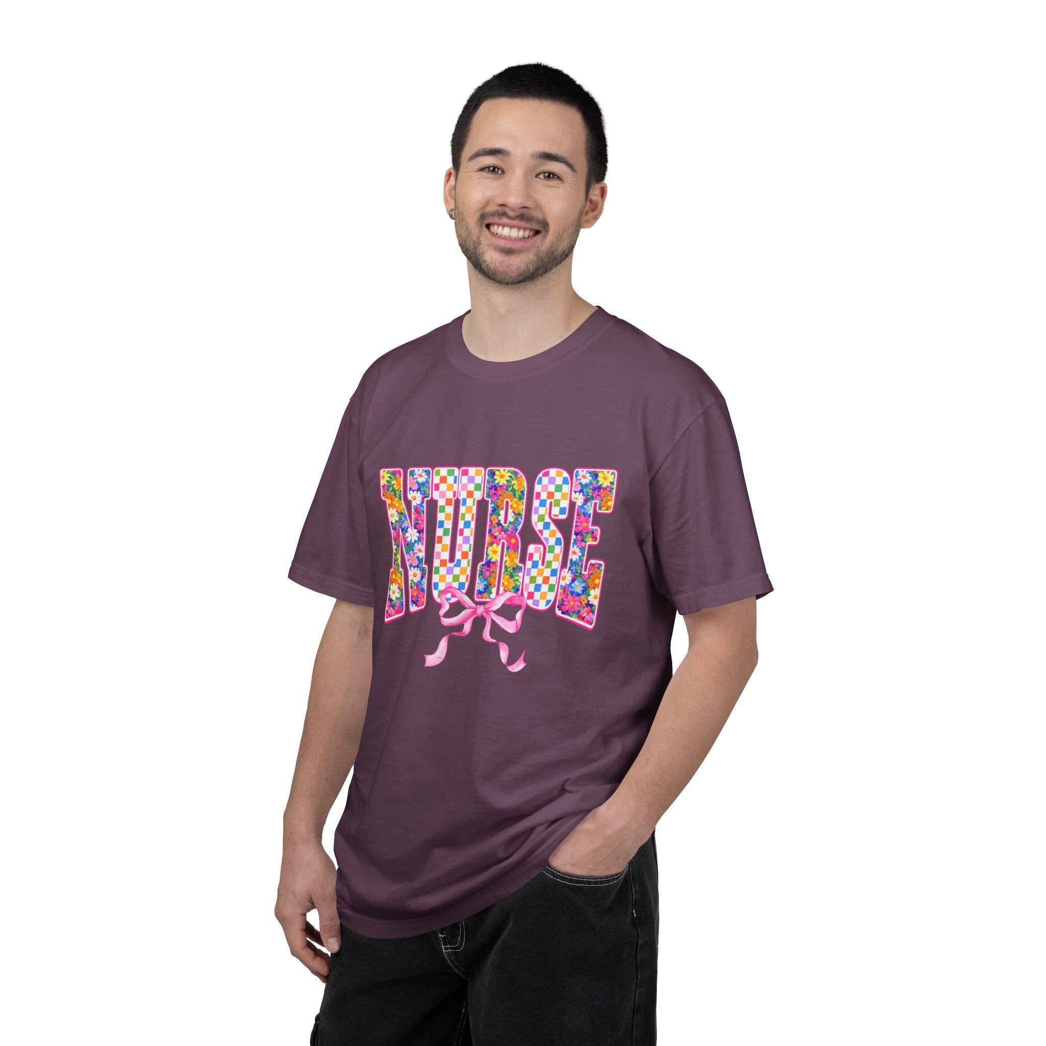 "NURSE" Floral Graphic T-Shirt