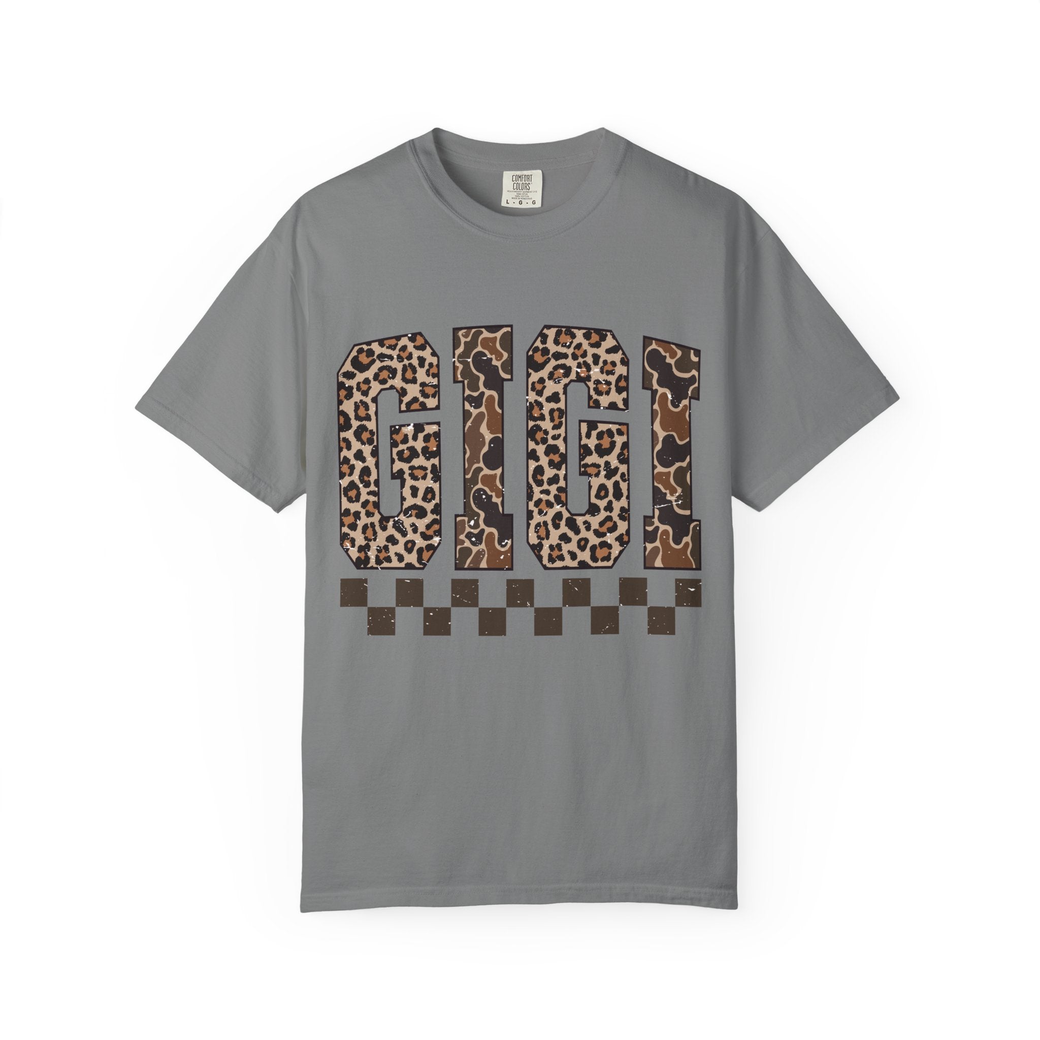 GIGI  Leopard-Checkered Print T-Shirt