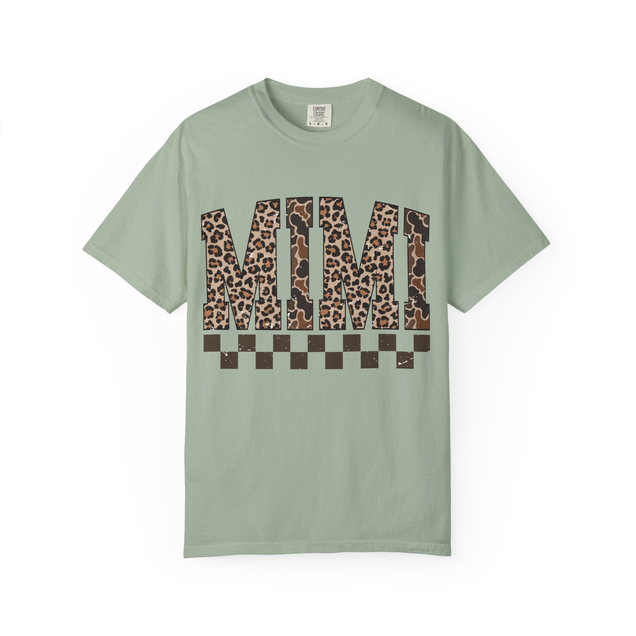 Mimi  Leopard-Checkered Print T-Shirt