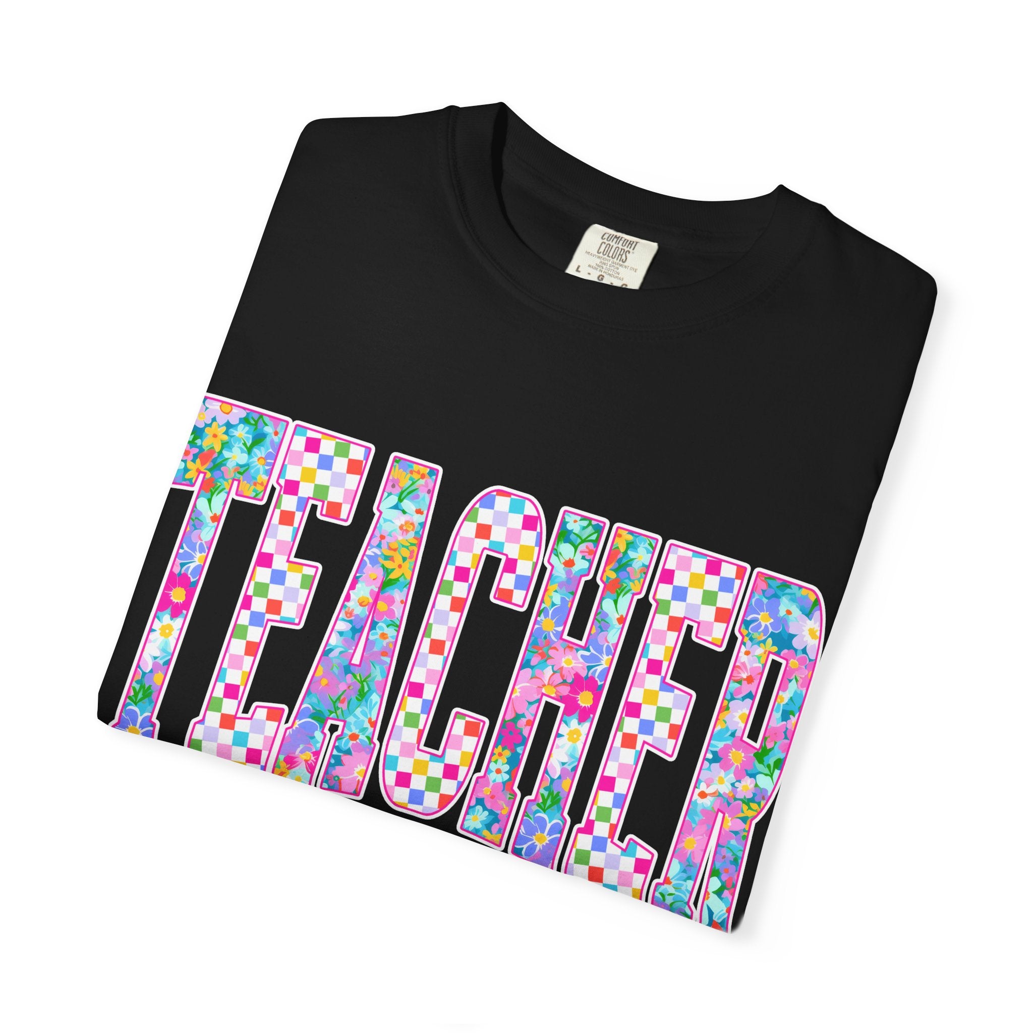 Teacher Floral Comfort Colors T-Shirt