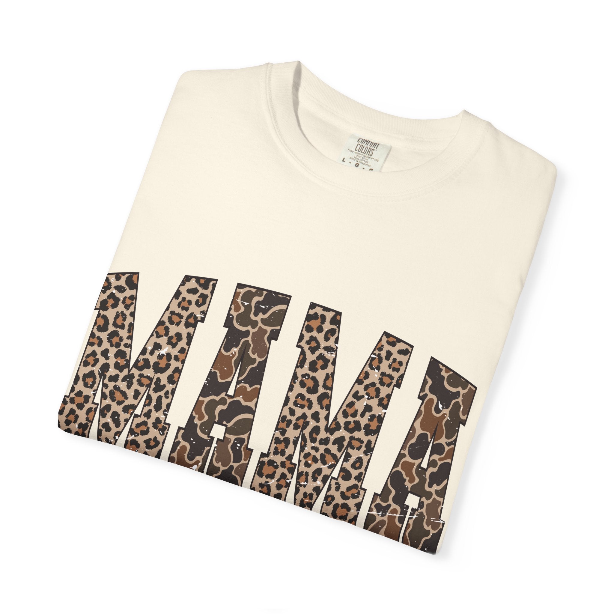 Mama  Leopard-Checkered Print T-Shirt