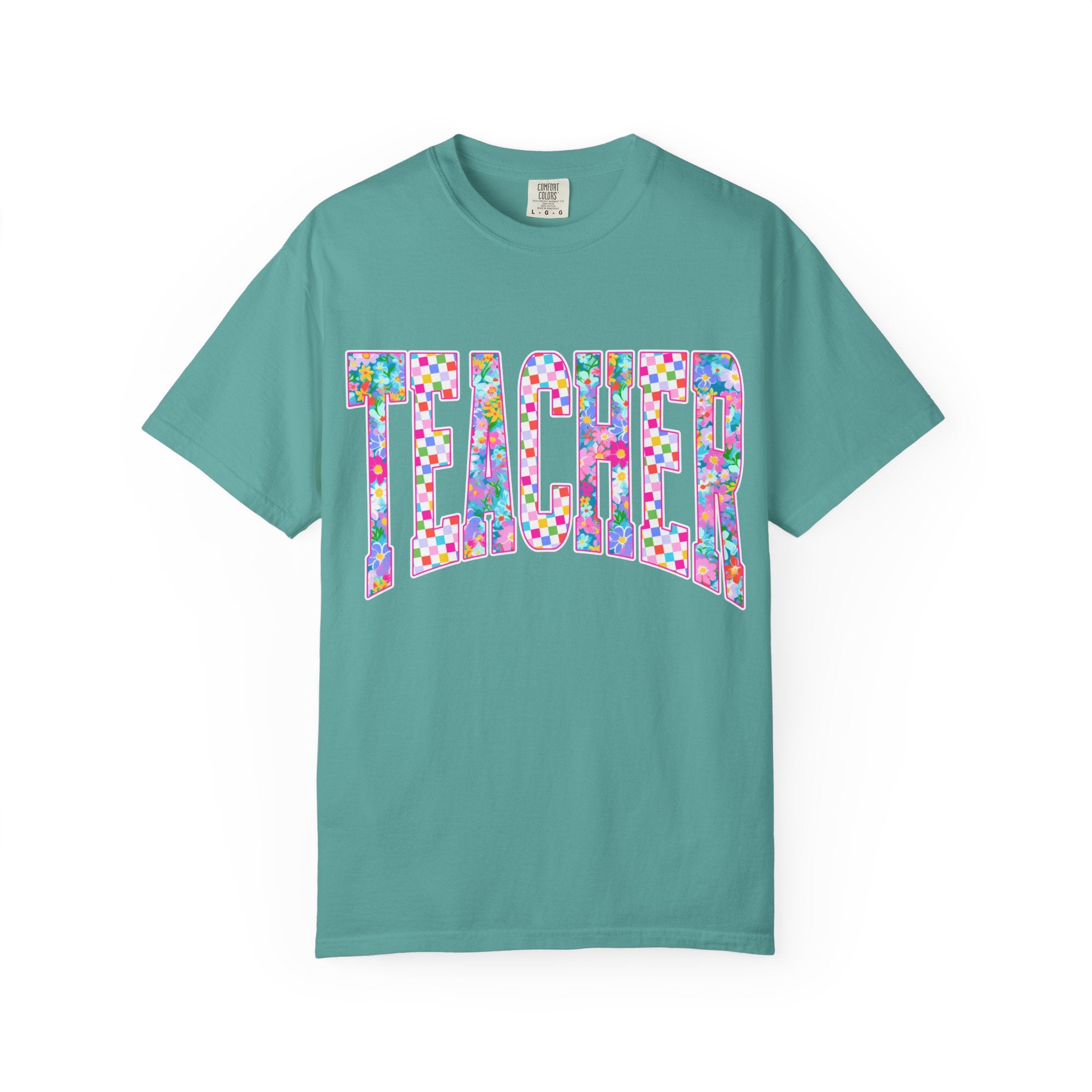 Teacher Floral Comfort Colors T-Shirt