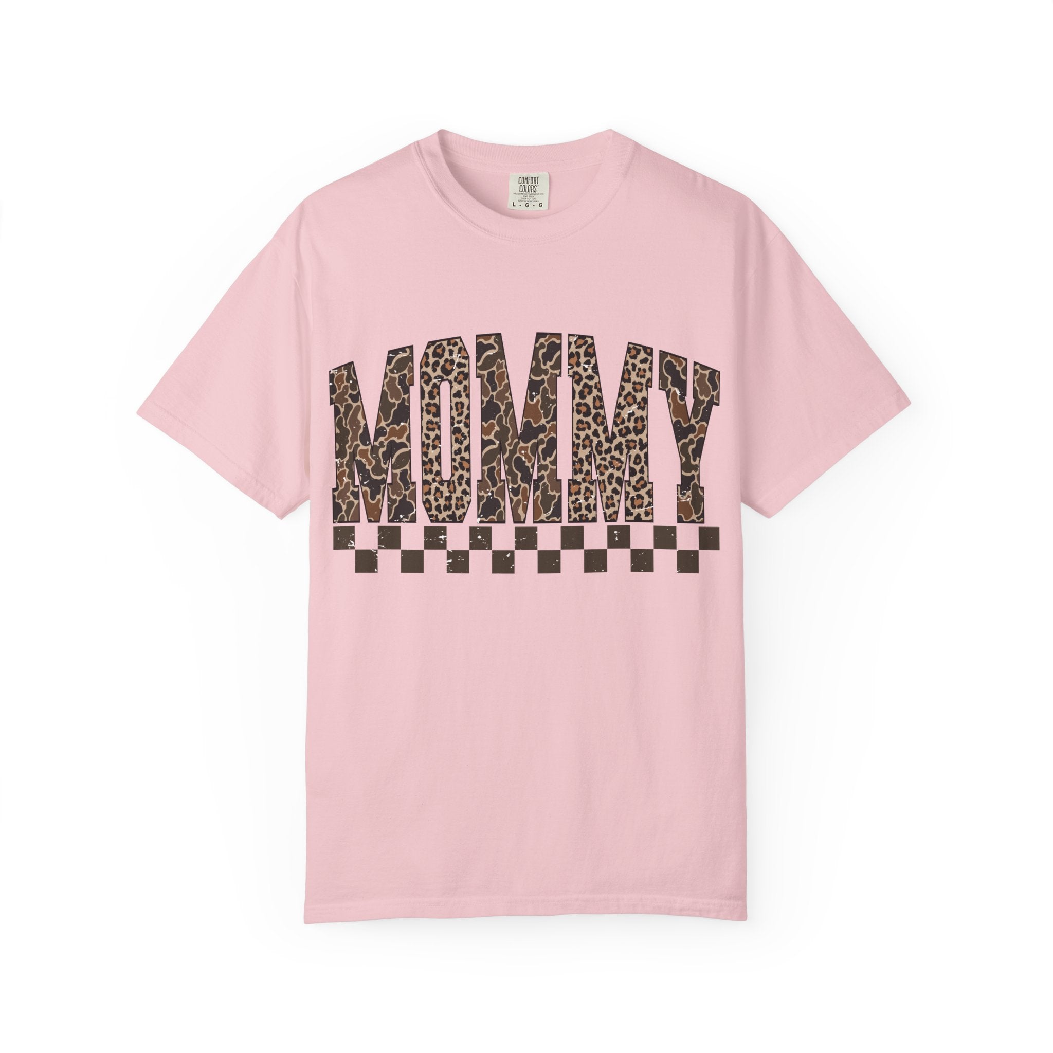 Mommy  Leopard-Checkered Print T-Shirt
