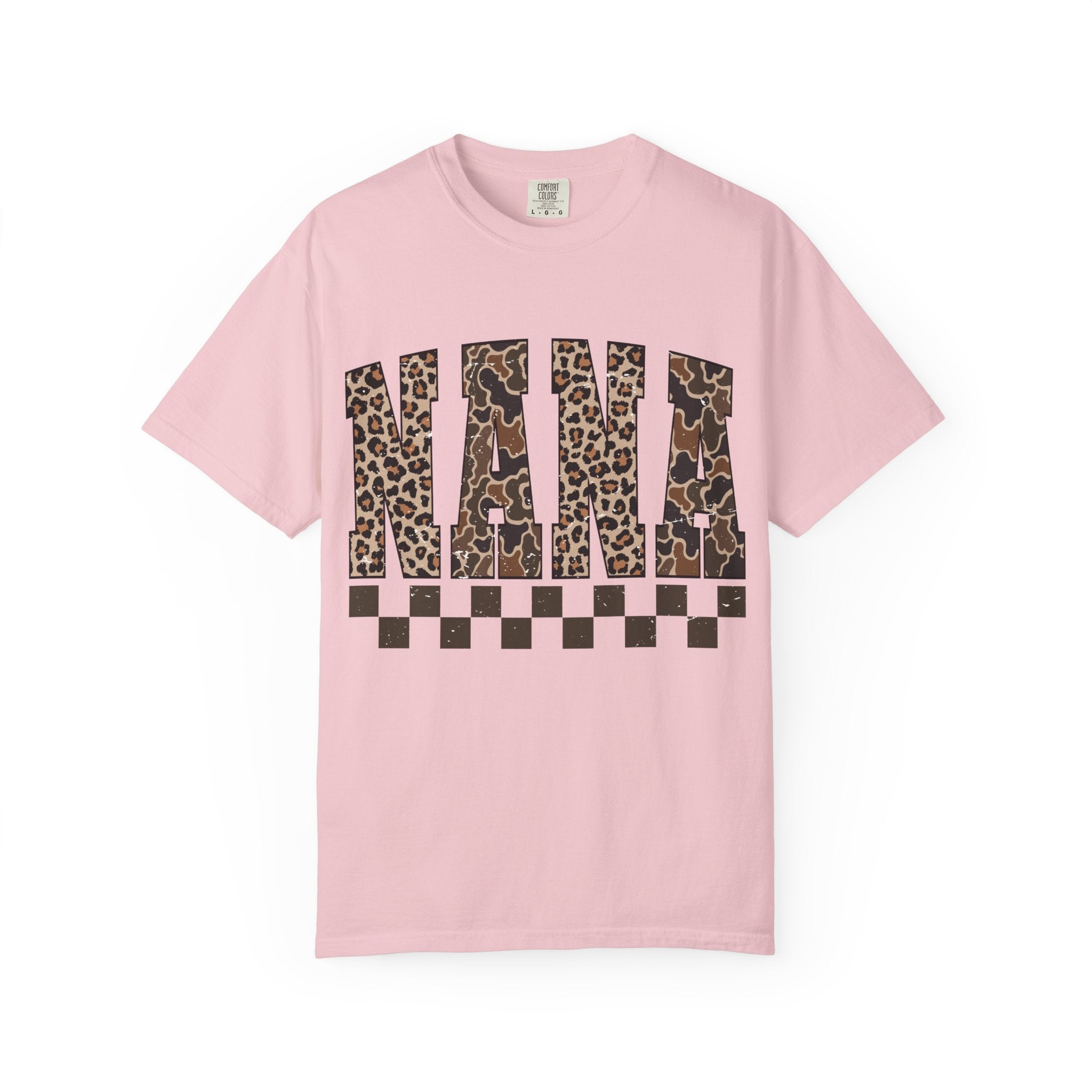 Nana Leopard-Checkered Print T-Shirt