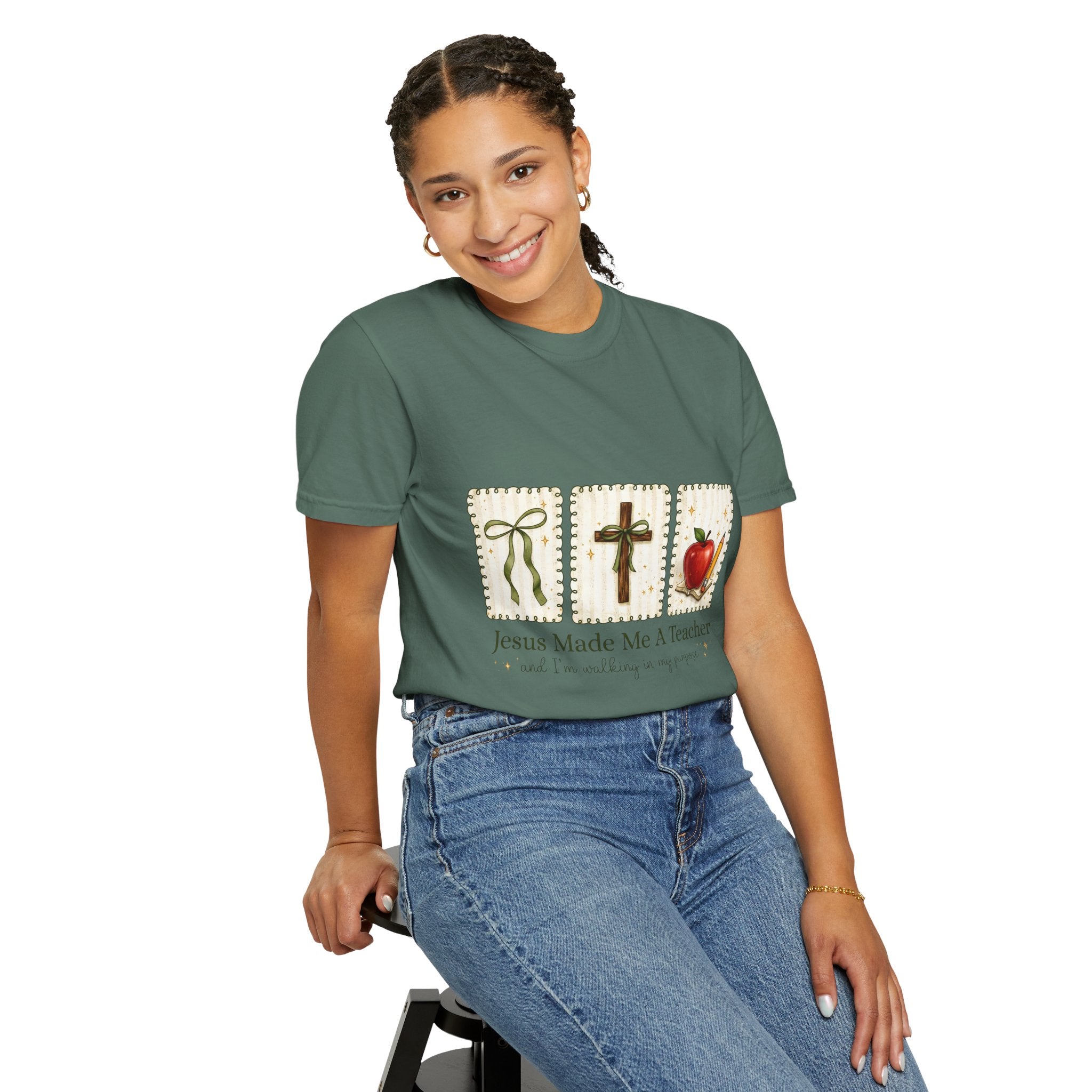 "Jesus Made Me A Teacher" Christian Teacher T-Shirt