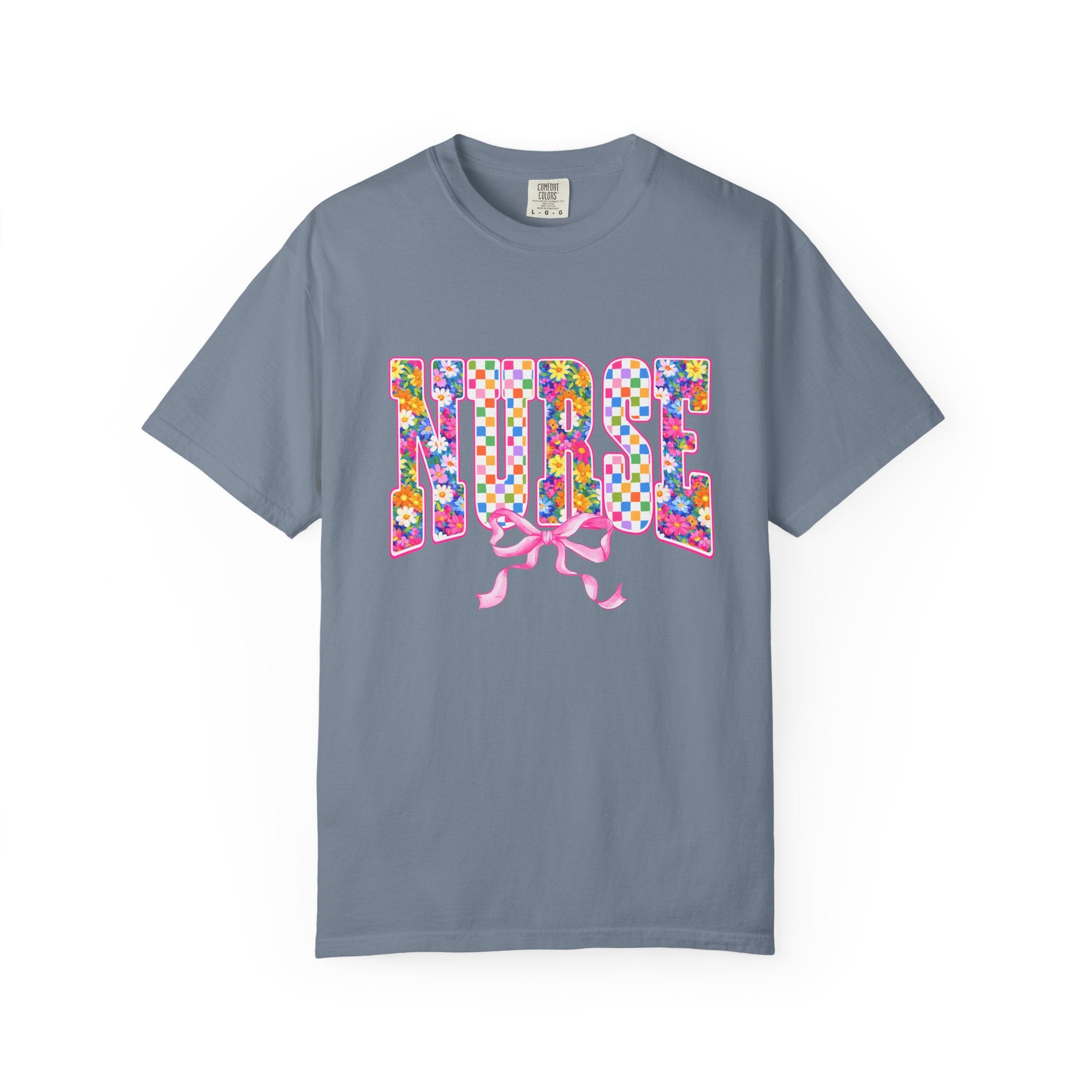 "NURSE" Floral Graphic T-Shirt