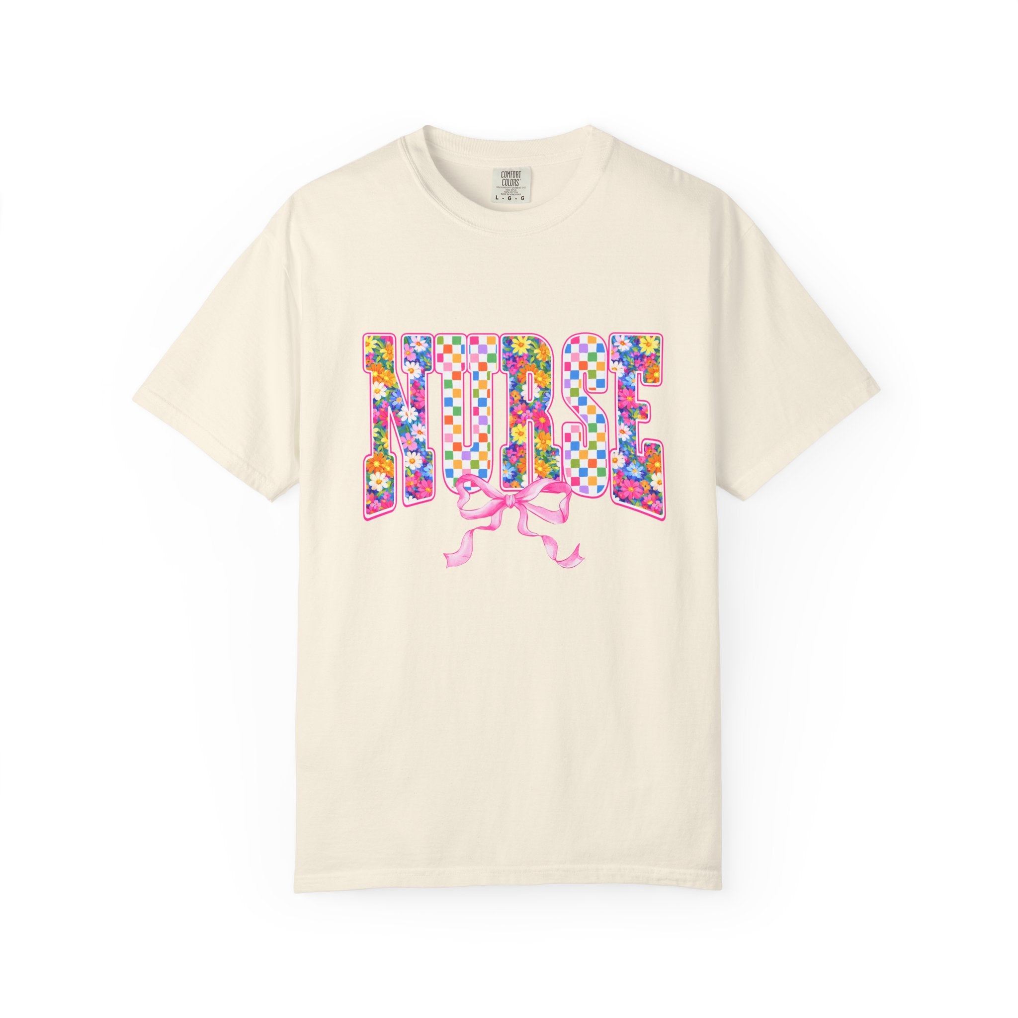 "NURSE" Floral Graphic T-Shirt