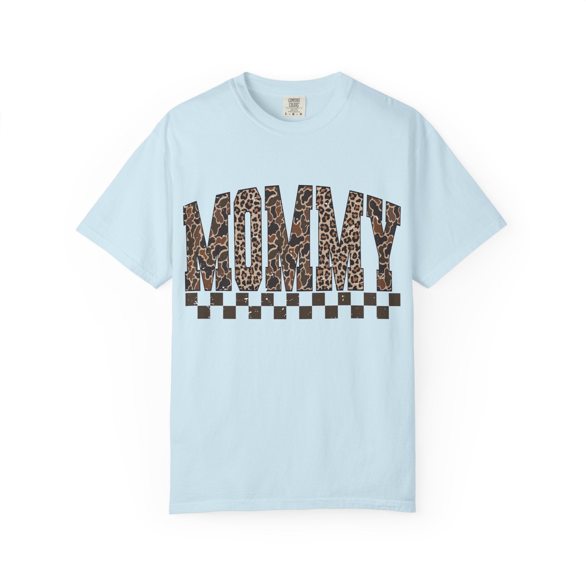 Mommy  Leopard-Checkered Print T-Shirt