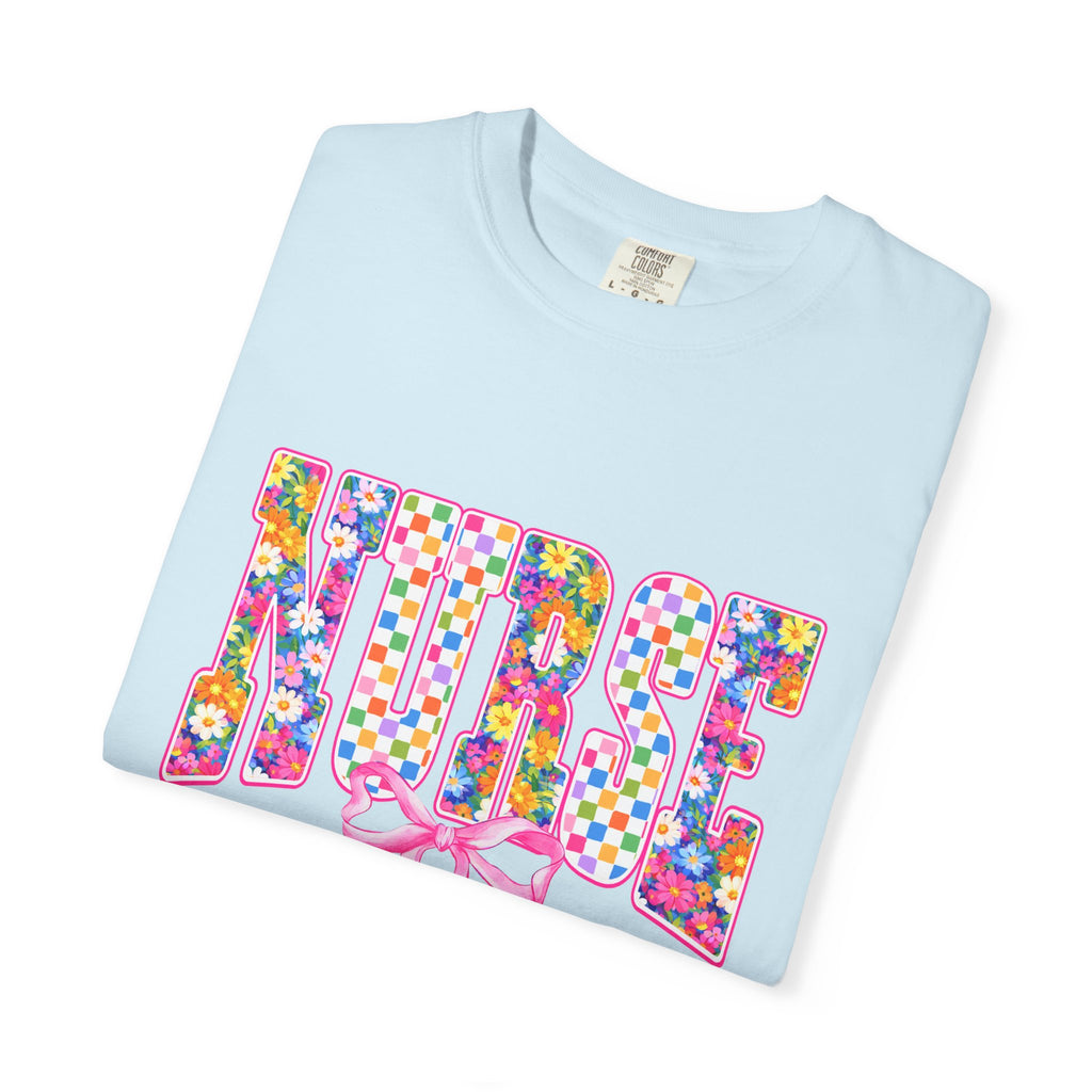 "NURSE" Floral Graphic T-Shirt