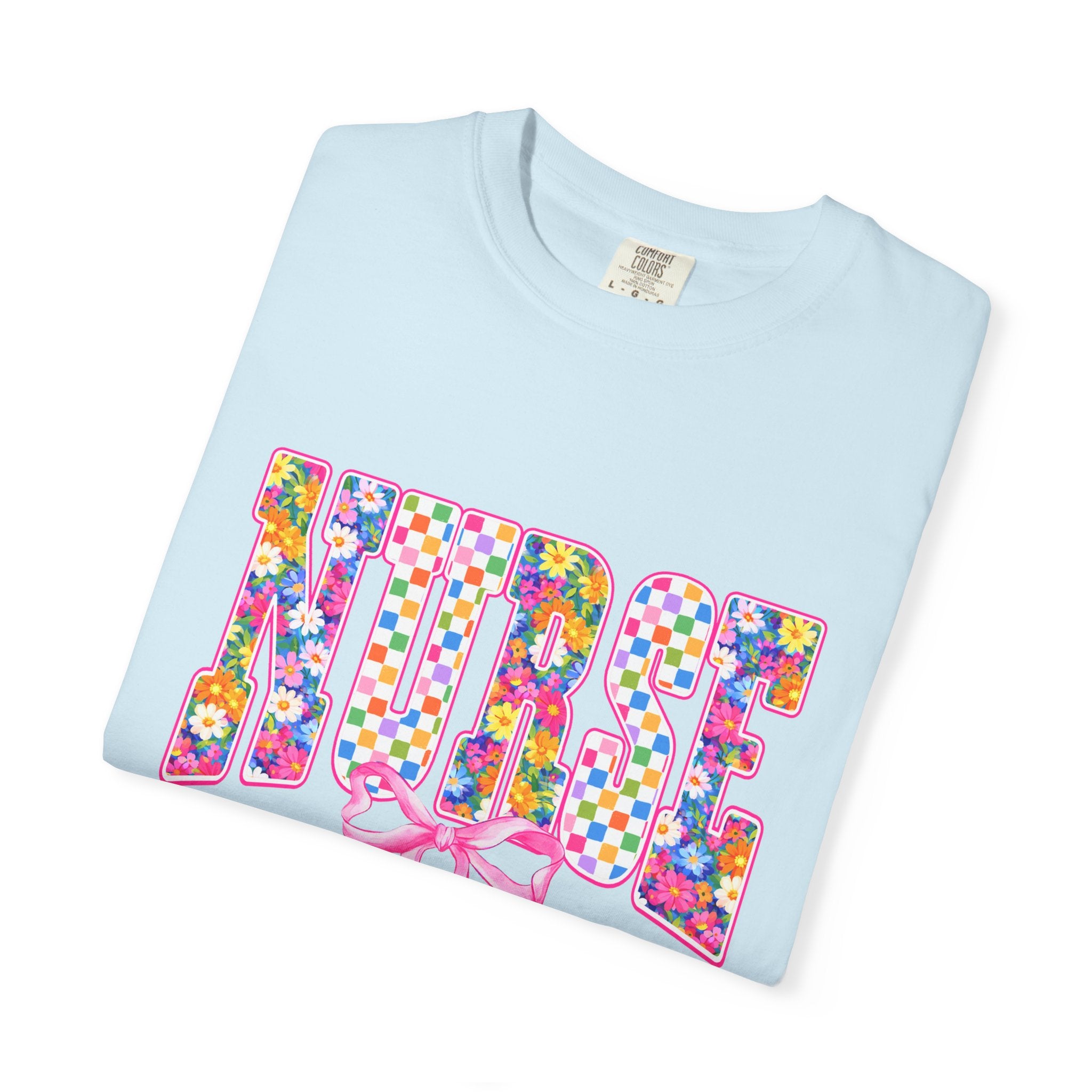 "NURSE" Floral Graphic T-Shirt