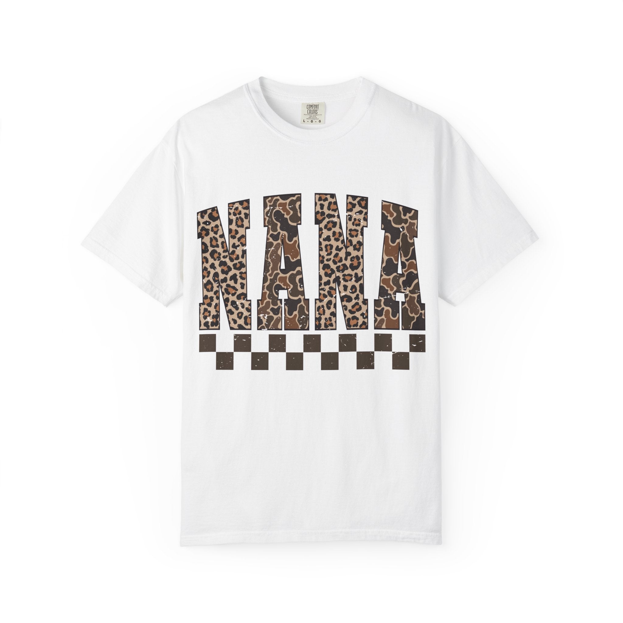 Nana Leopard-Checkered Print T-Shirt
