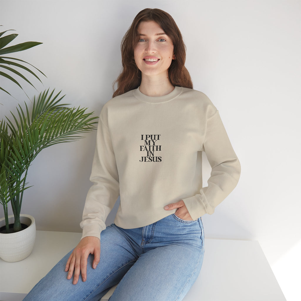 'I Put My Faith In Jesus' Christian Inspirational Pullover