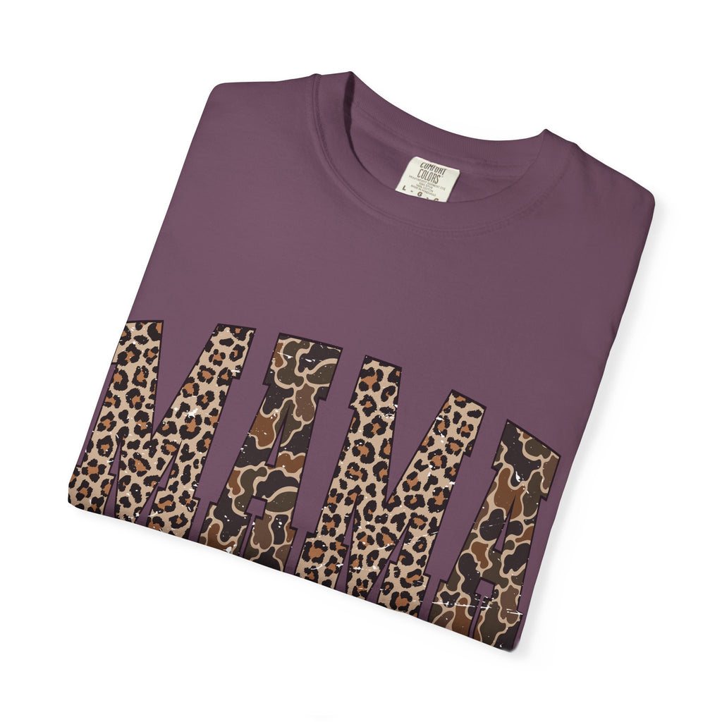 Mama  Leopard-Checkered Print T-Shirt