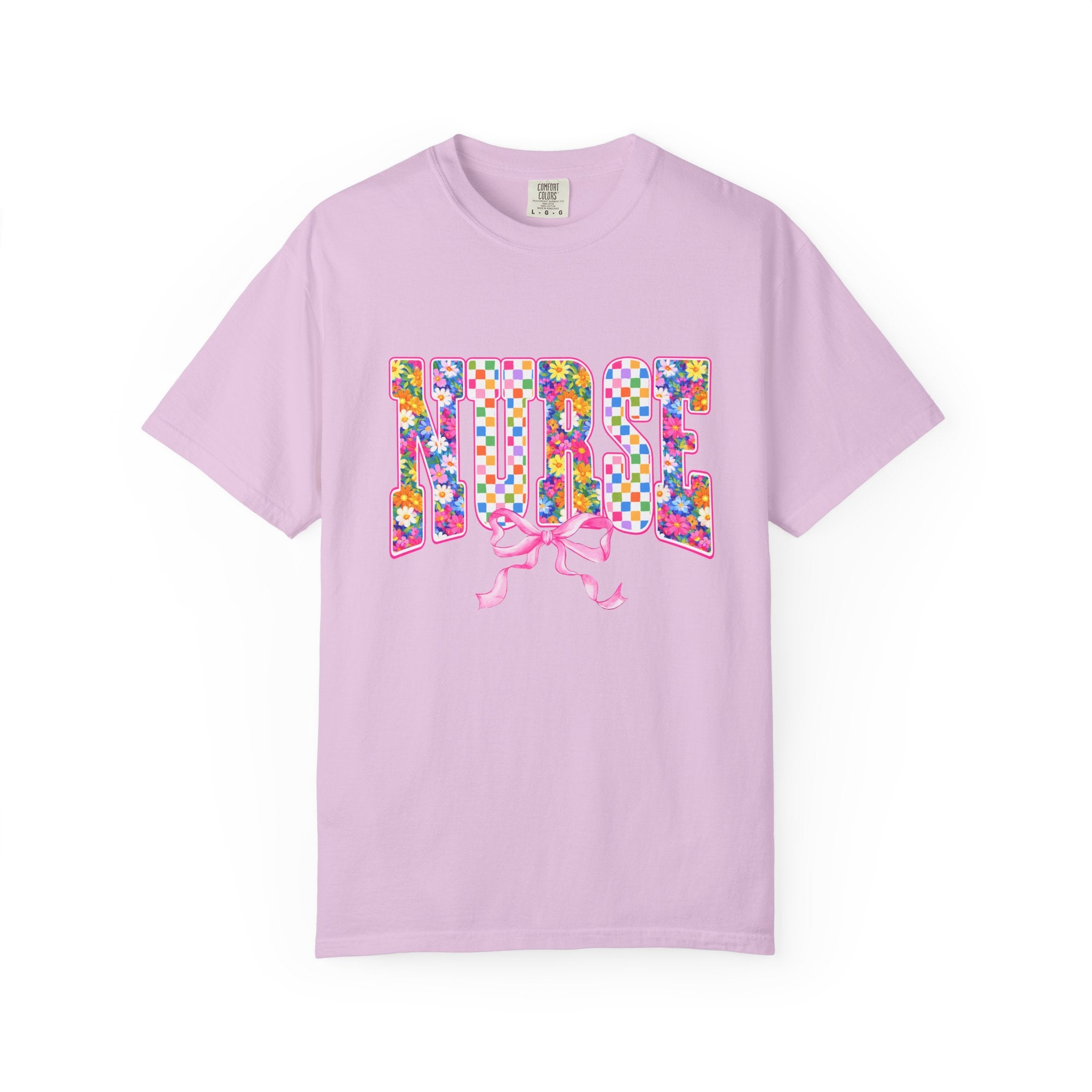 "NURSE" Floral Graphic T-Shirt