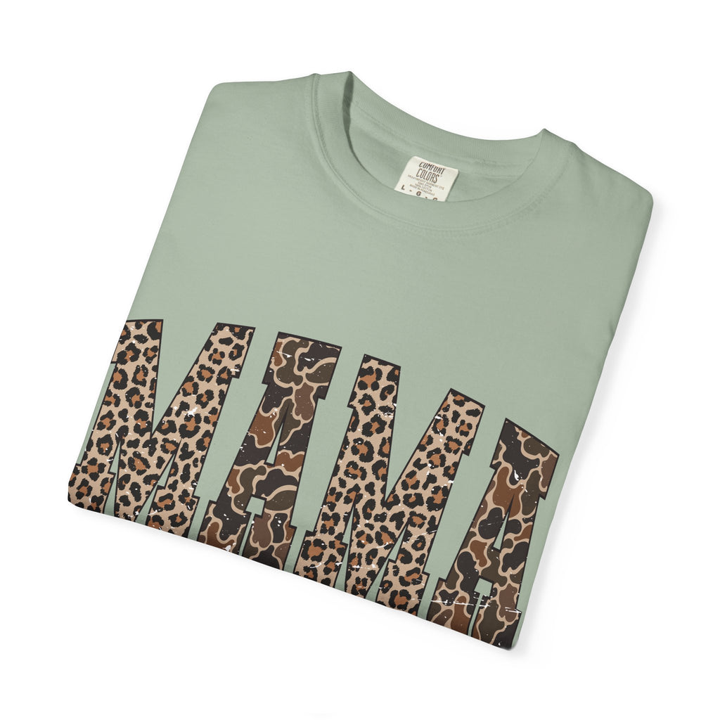 Mama  Leopard-Checkered Print T-Shirt