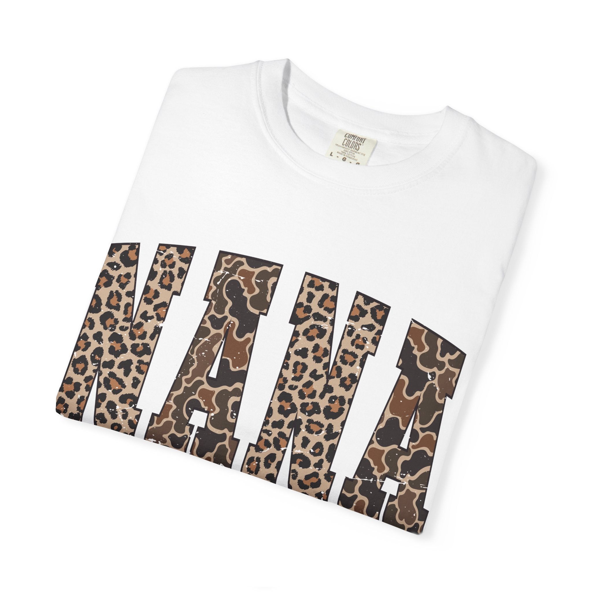 Nana Leopard-Checkered Print T-Shirt
