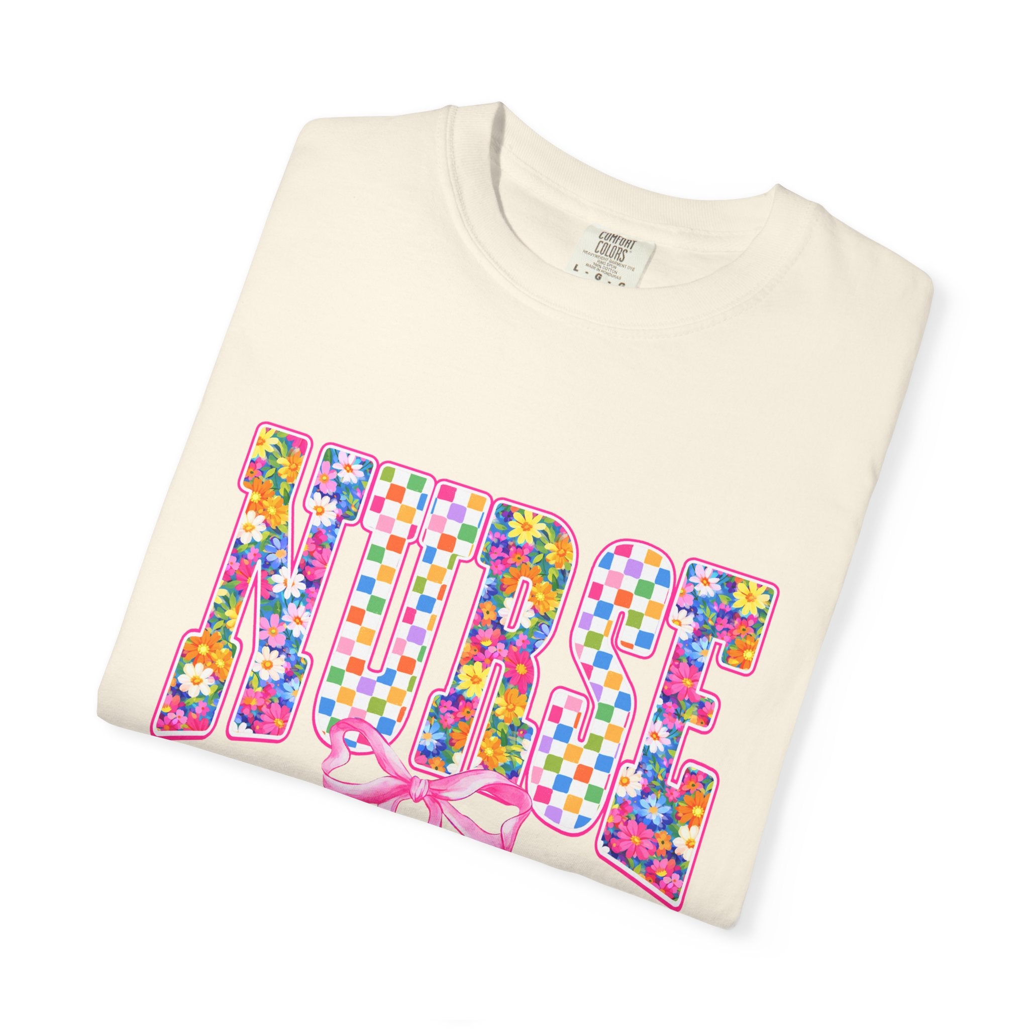 "NURSE" Floral Graphic T-Shirt