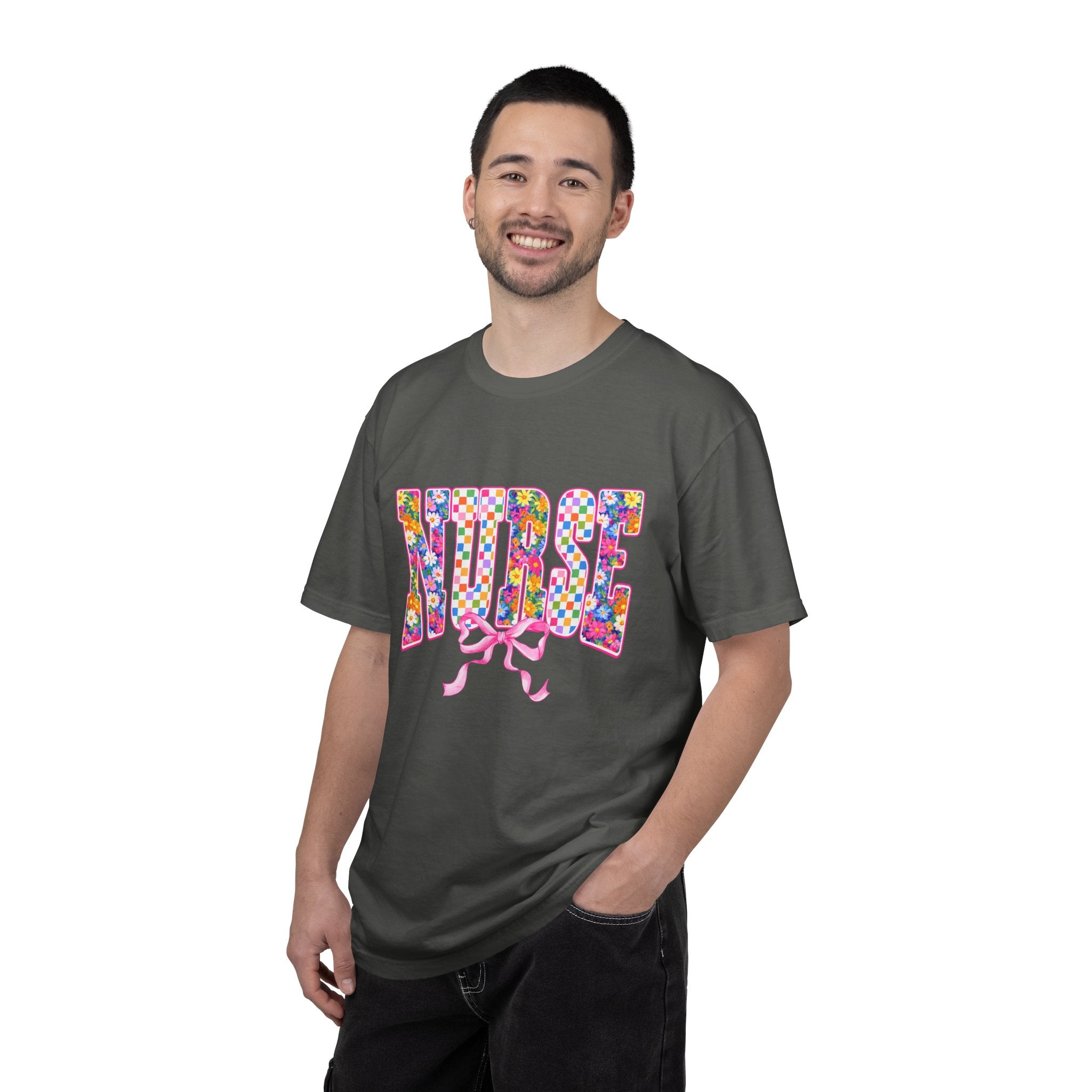 "NURSE" Floral Graphic T-Shirt