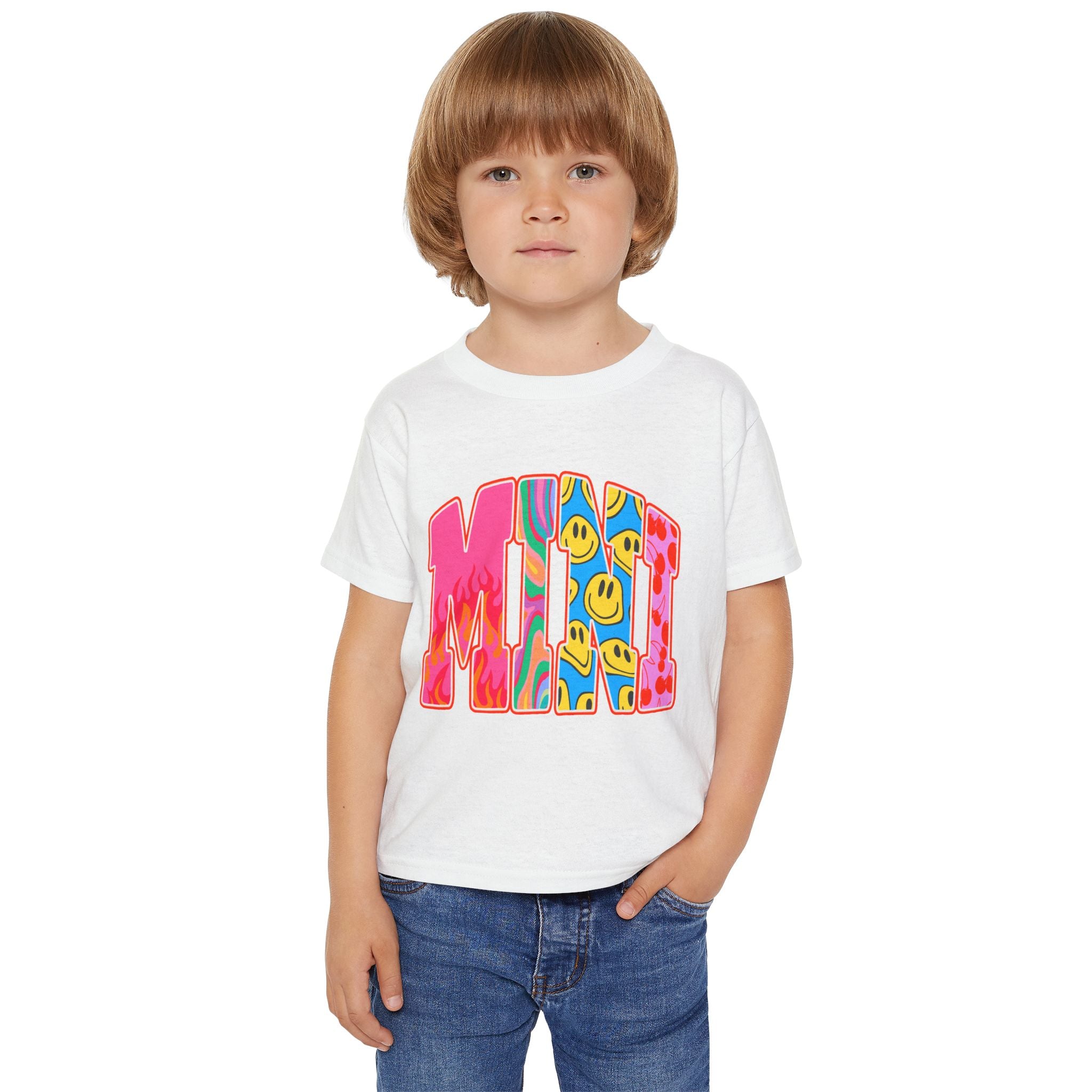 Toddler T‑Shirt — "MINI"  Smiley Retro Graphic