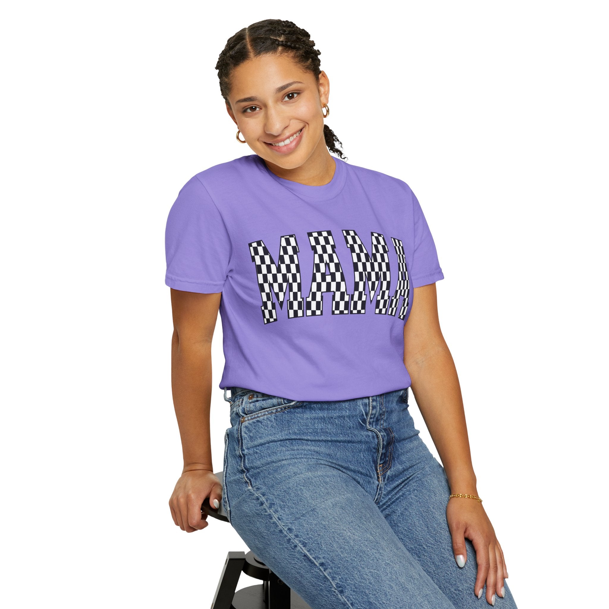 MAMA Checkered Comfort Colors T-Shirt