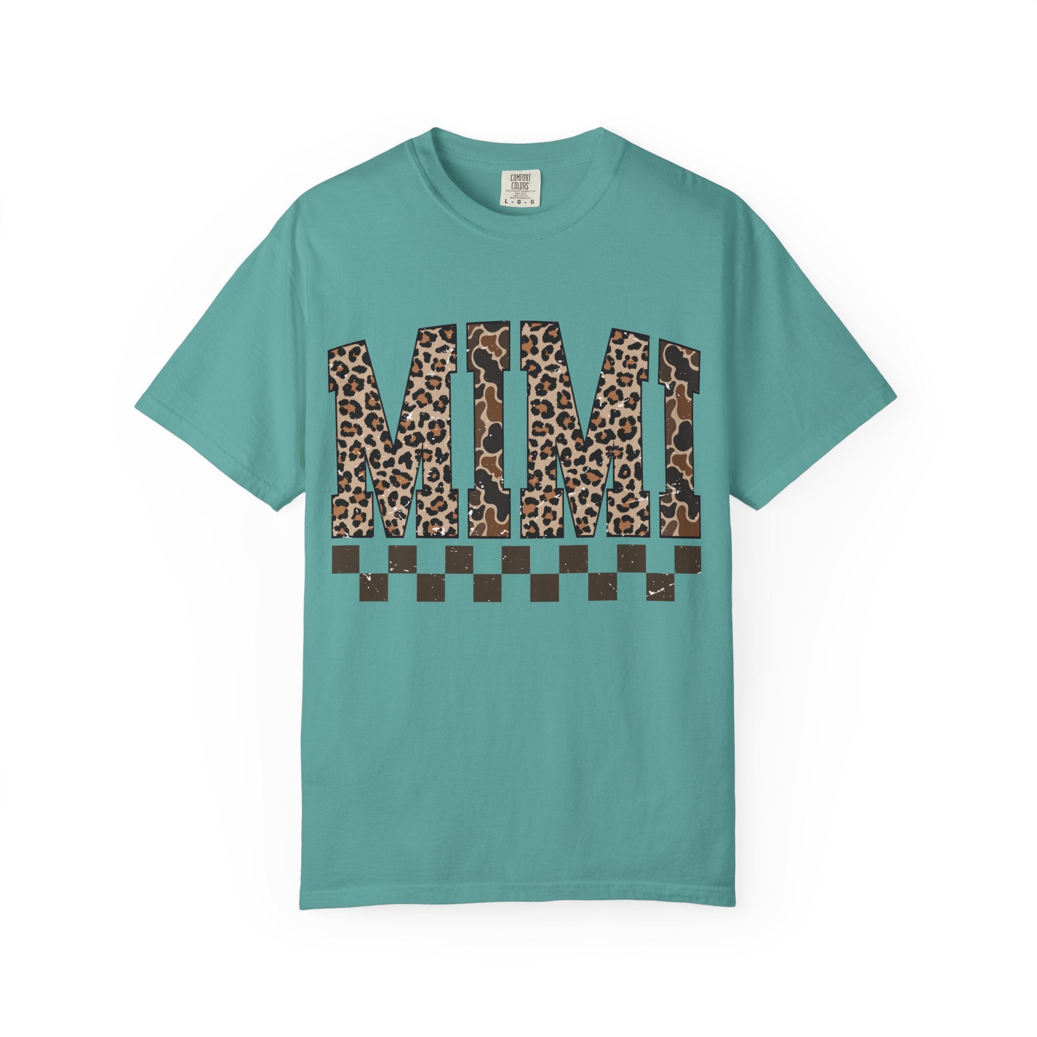 Mimi  Leopard-Checkered Print T-Shirt