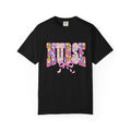 "NURSE" Floral Graphic T-Shirt