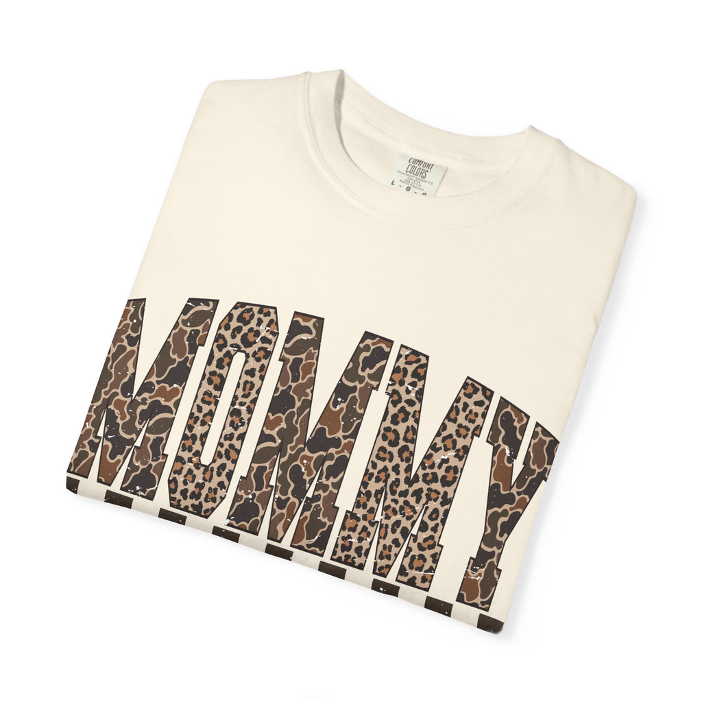 Mommy  Leopard-Checkered Print T-Shirt
