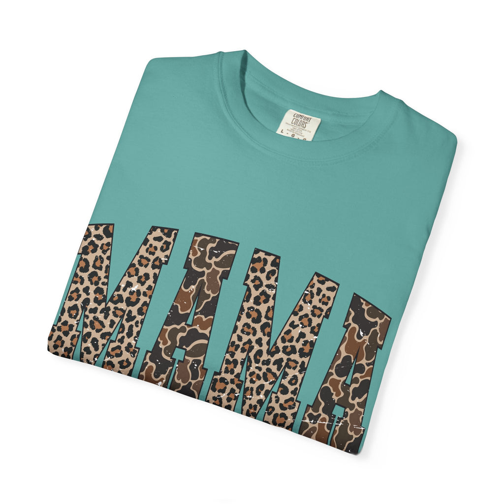 Mama  Leopard-Checkered Print T-Shirt