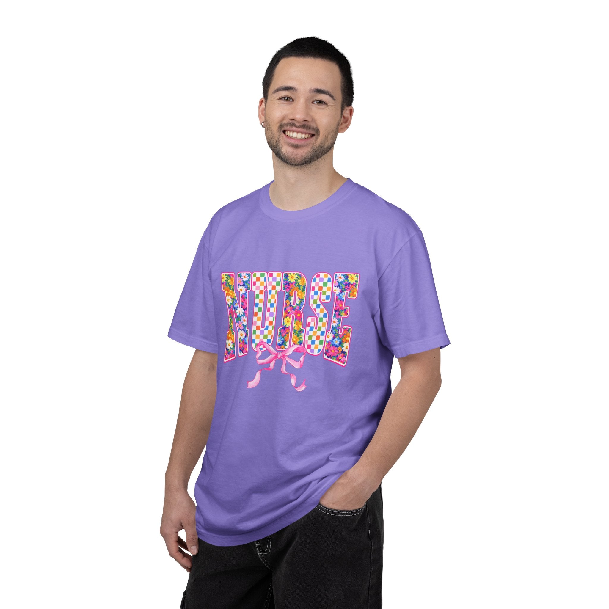 "NURSE" Floral Graphic T-Shirt