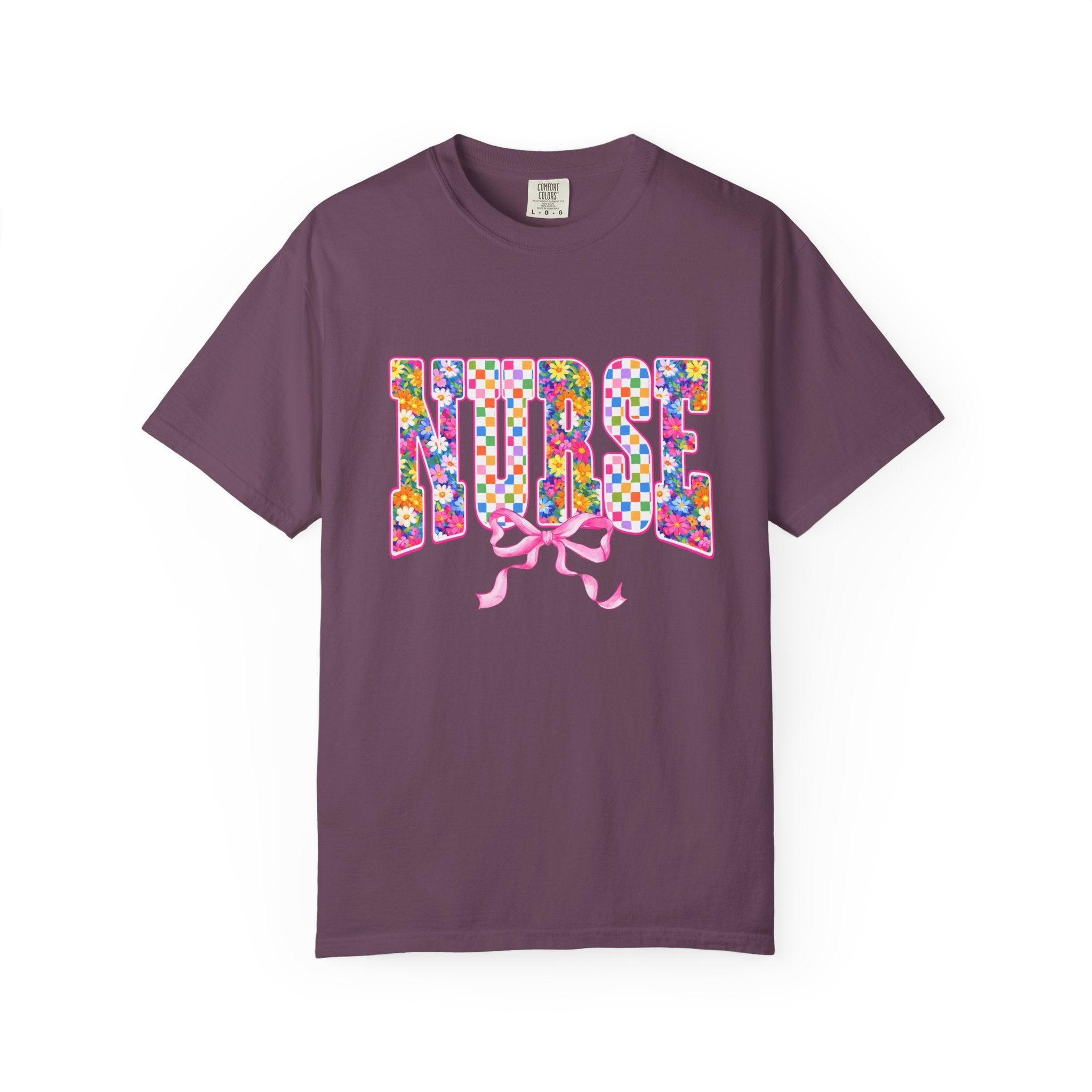 "NURSE" Floral Graphic T-Shirt