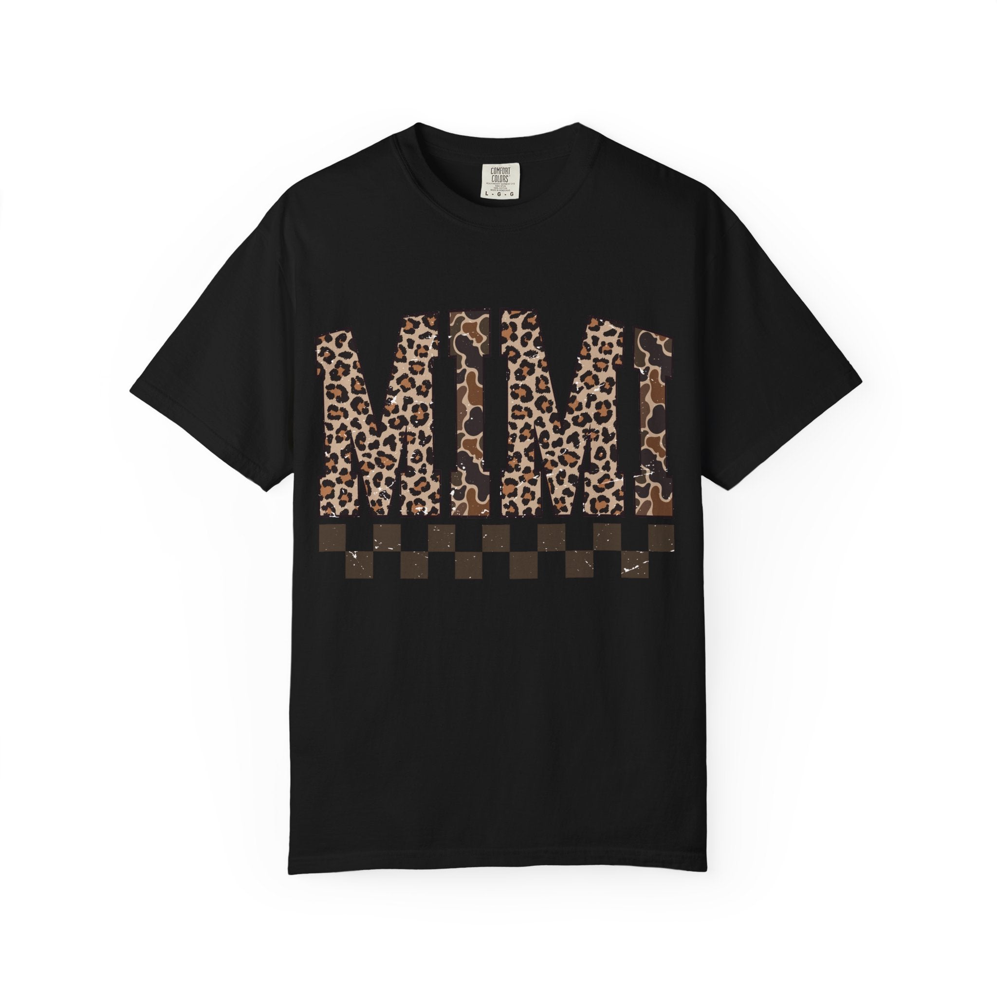 Mimi  Leopard-Checkered Print T-Shirt