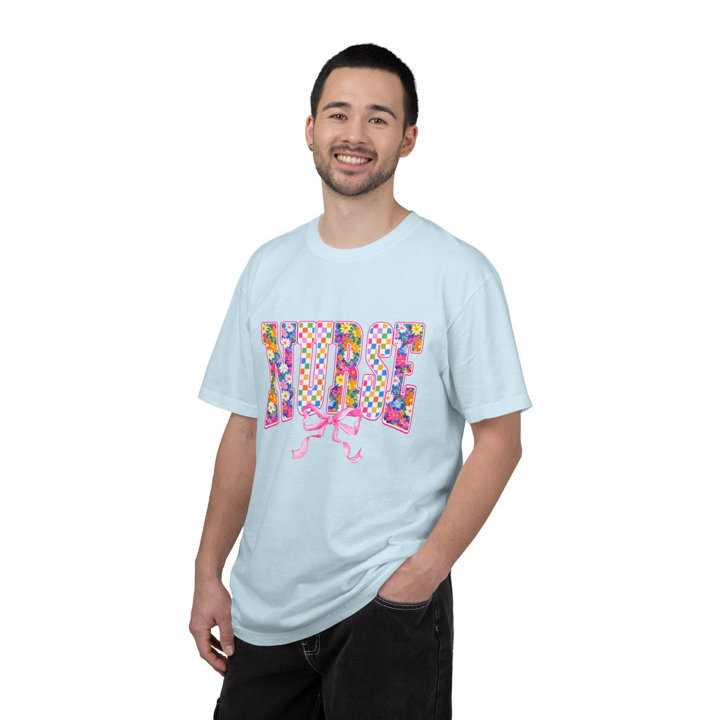 "NURSE" Floral Graphic T-Shirt