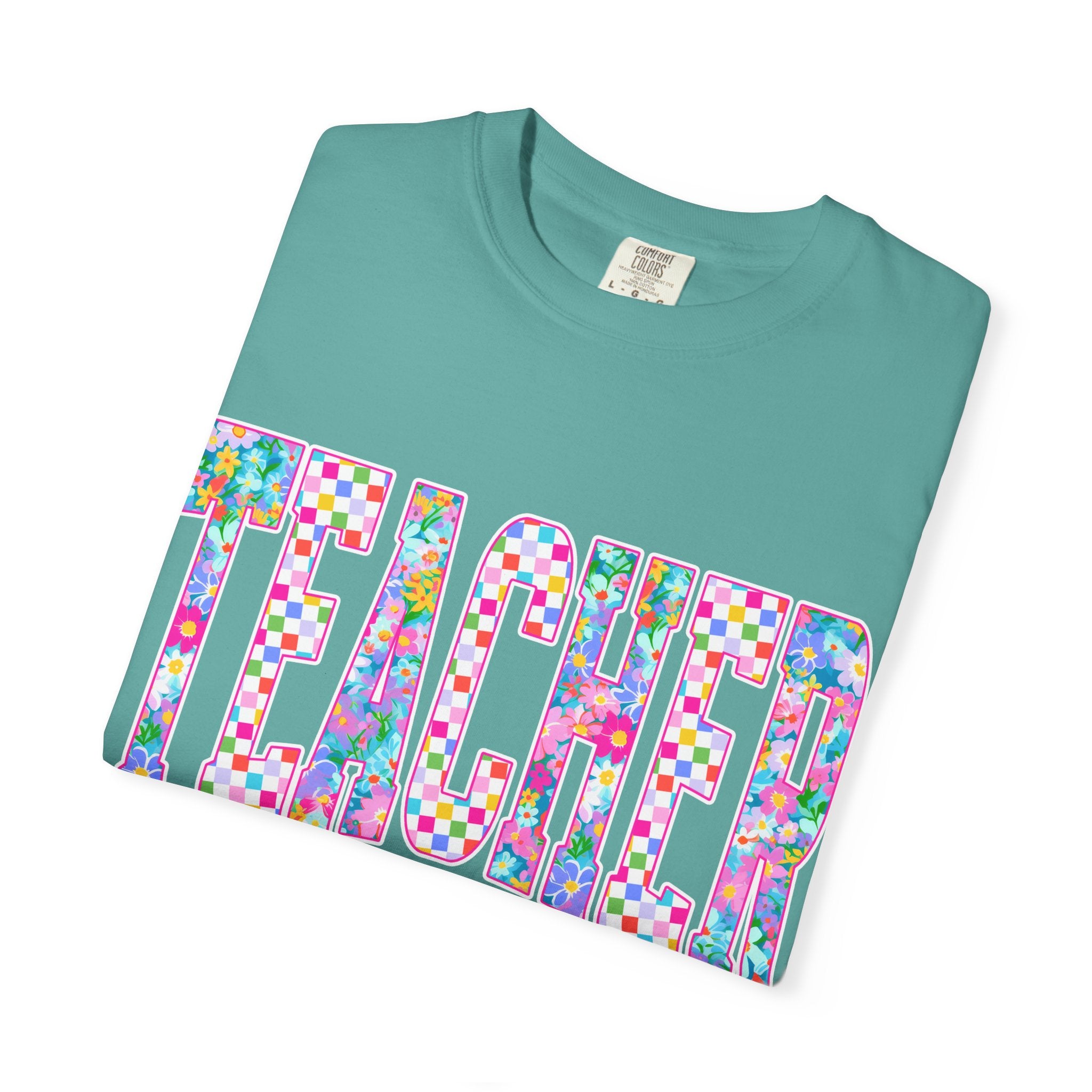 Teacher Floral Comfort Colors T-Shirt
