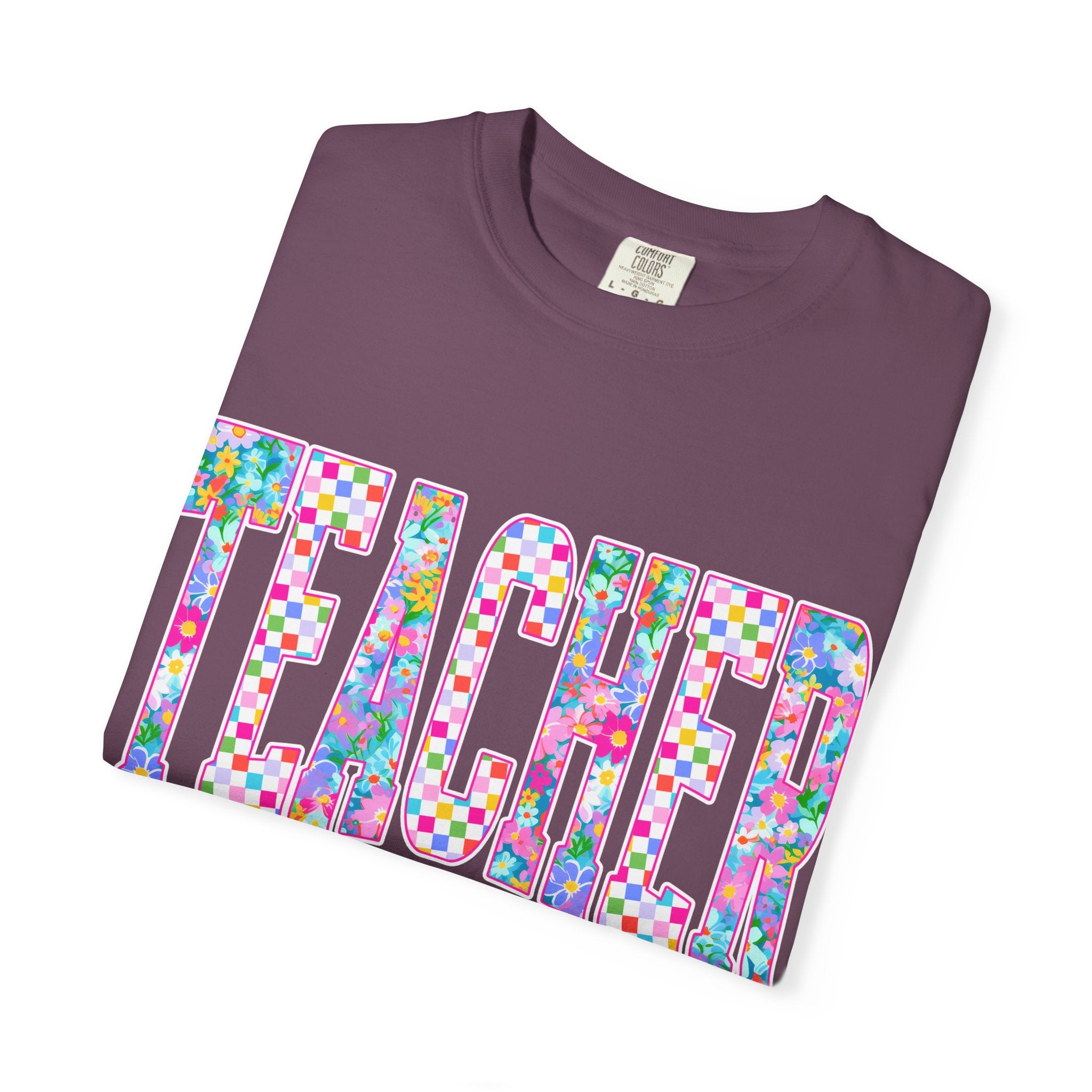 Teacher Floral Comfort Colors T-Shirt