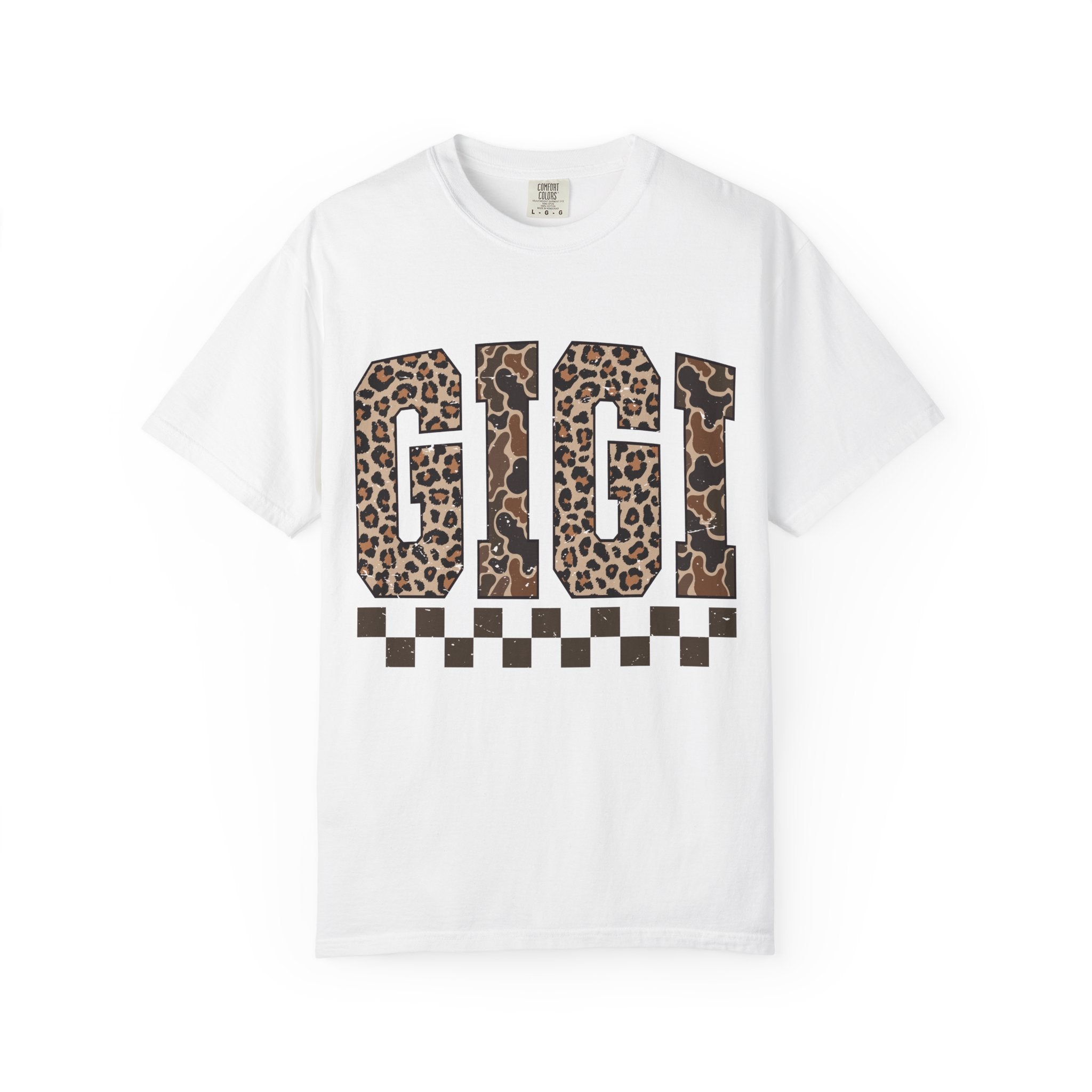 GIGI  Leopard-Checkered Print T-Shirt