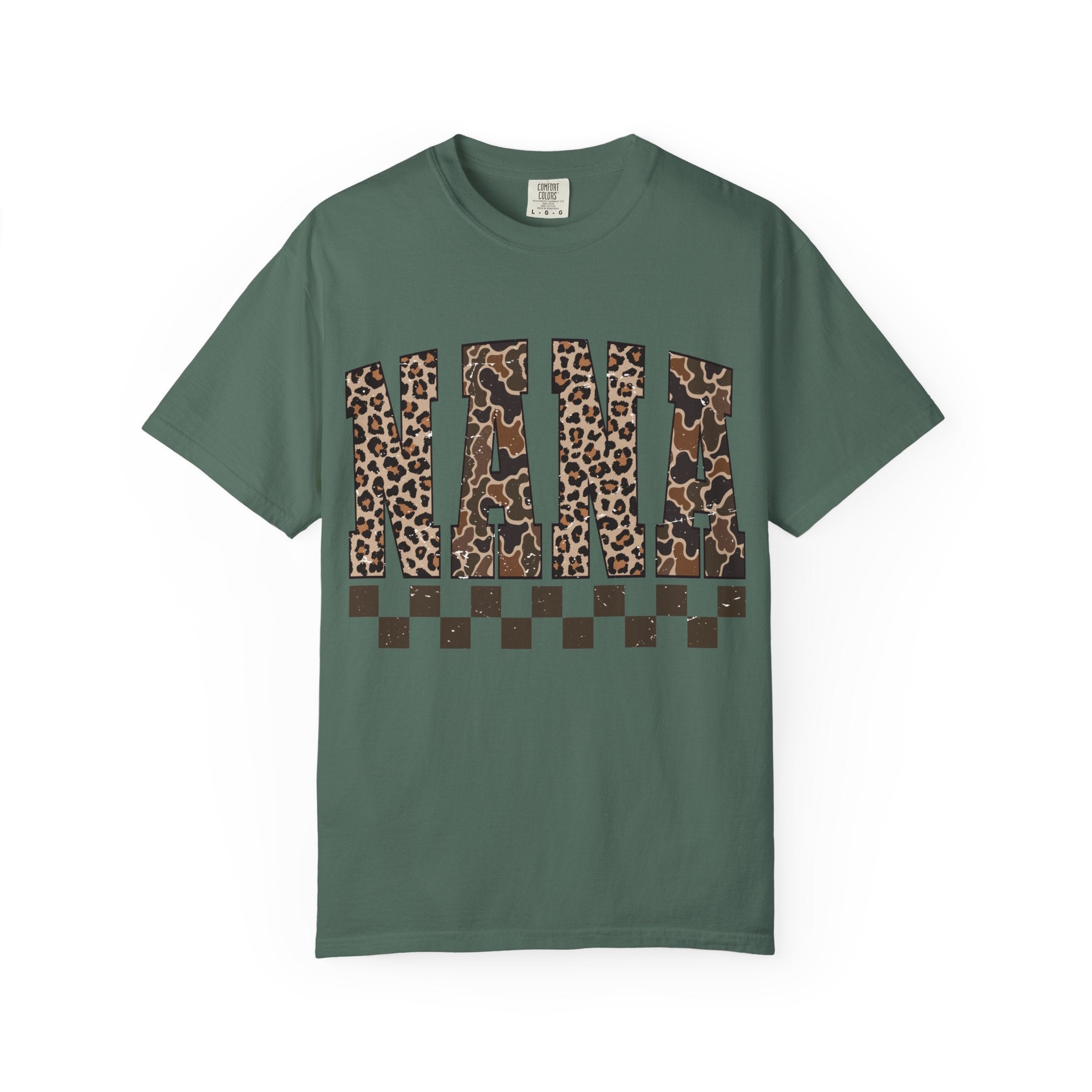 Nana Leopard-Checkered Print T-Shirt