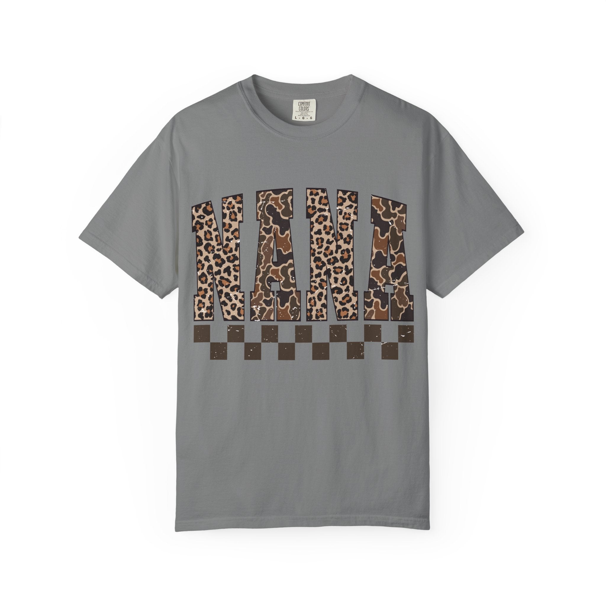 Nana Leopard-Checkered Print T-Shirt