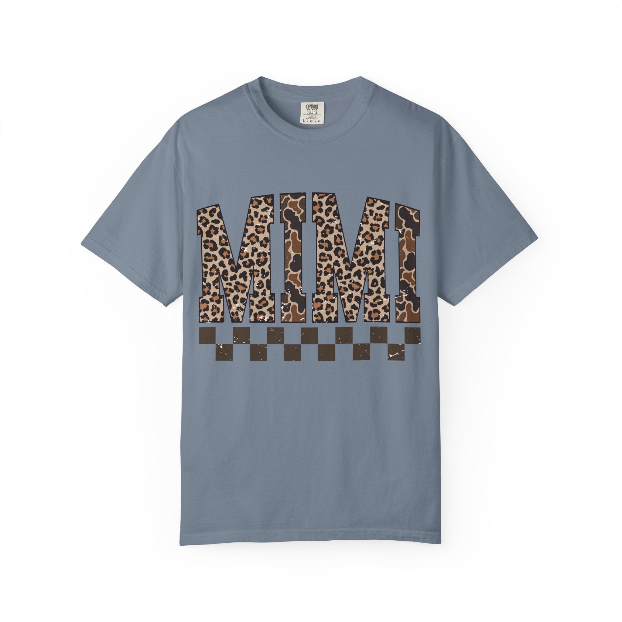 Mimi  Leopard-Checkered Print T-Shirt