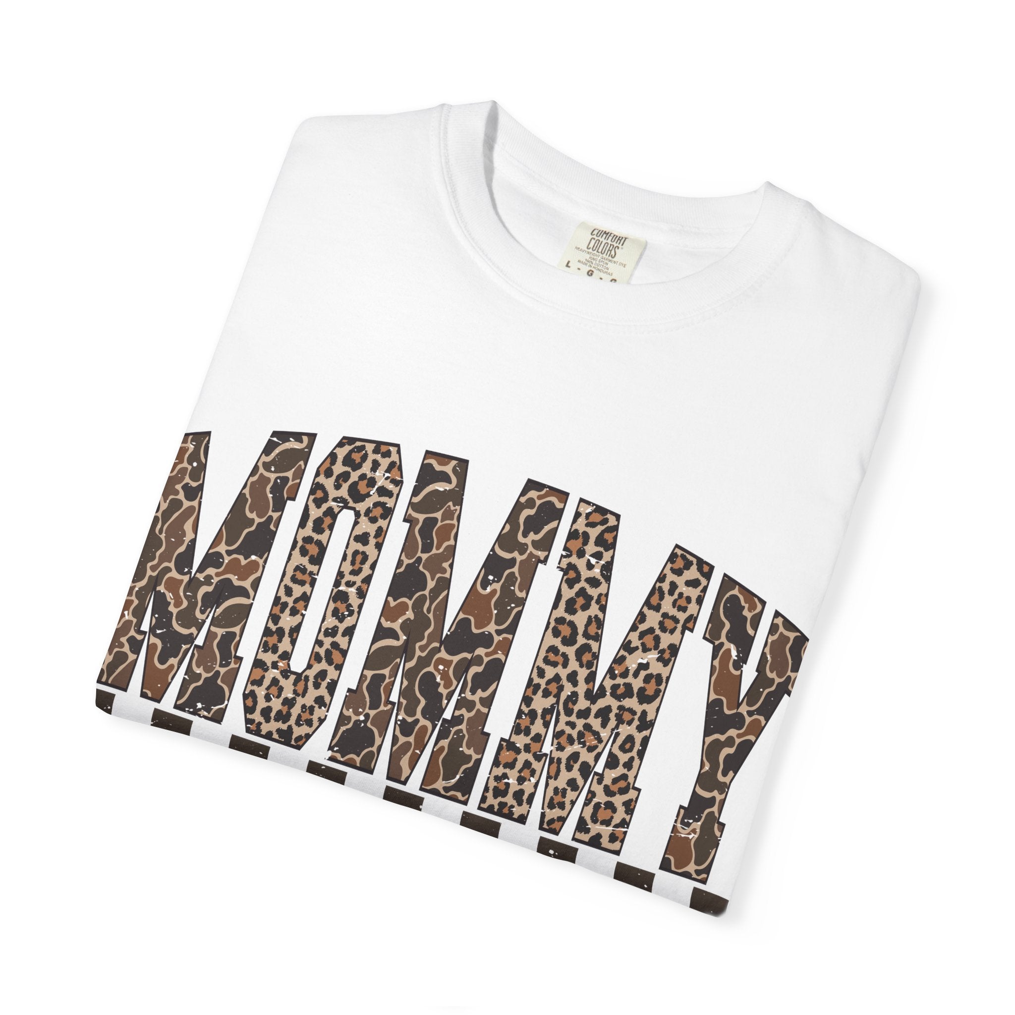 Mommy  Leopard-Checkered Print T-Shirt