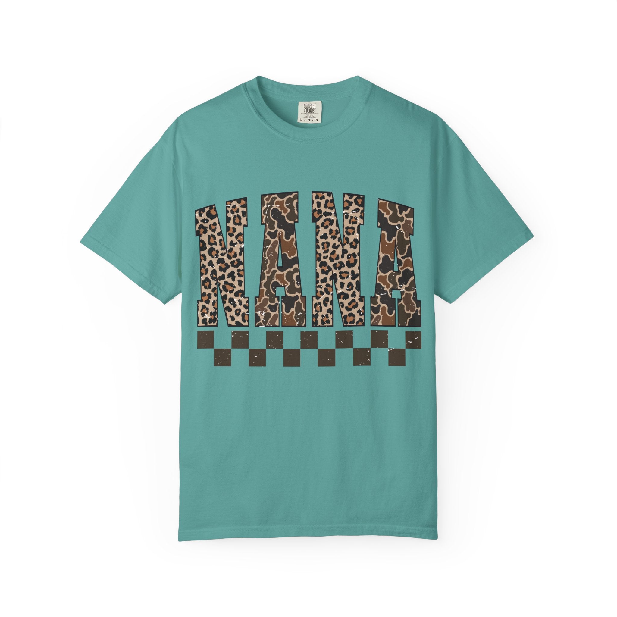 Nana Leopard-Checkered Print T-Shirt