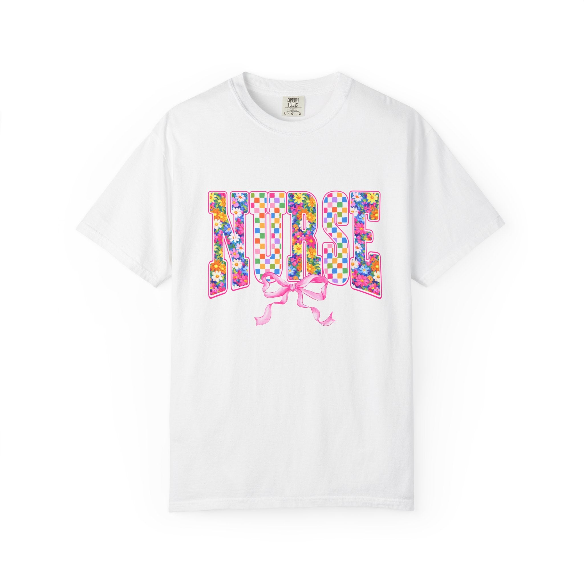 "NURSE" Floral Graphic T-Shirt